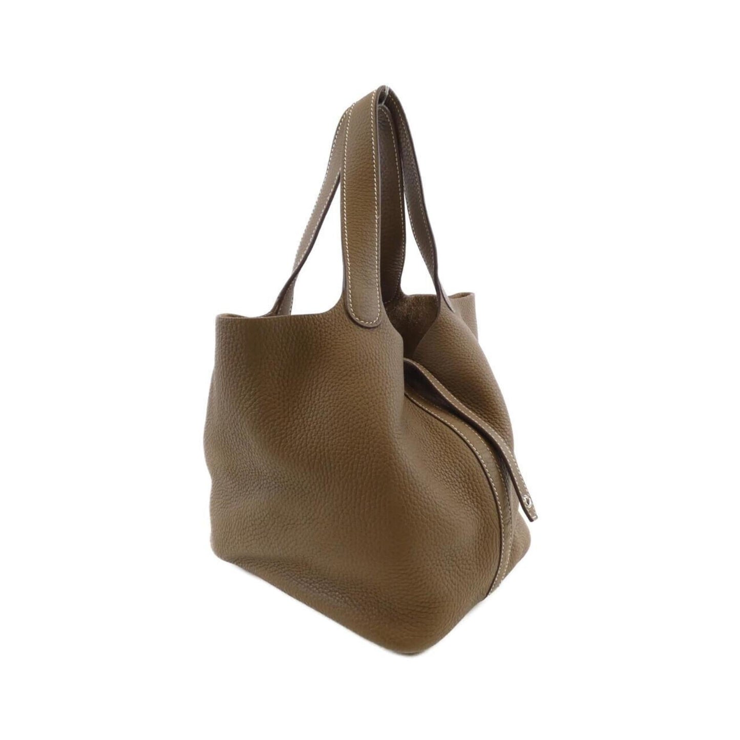 Hermes Picotin Etoupe Gray Taurillon Clemence Leather Handbag ( )