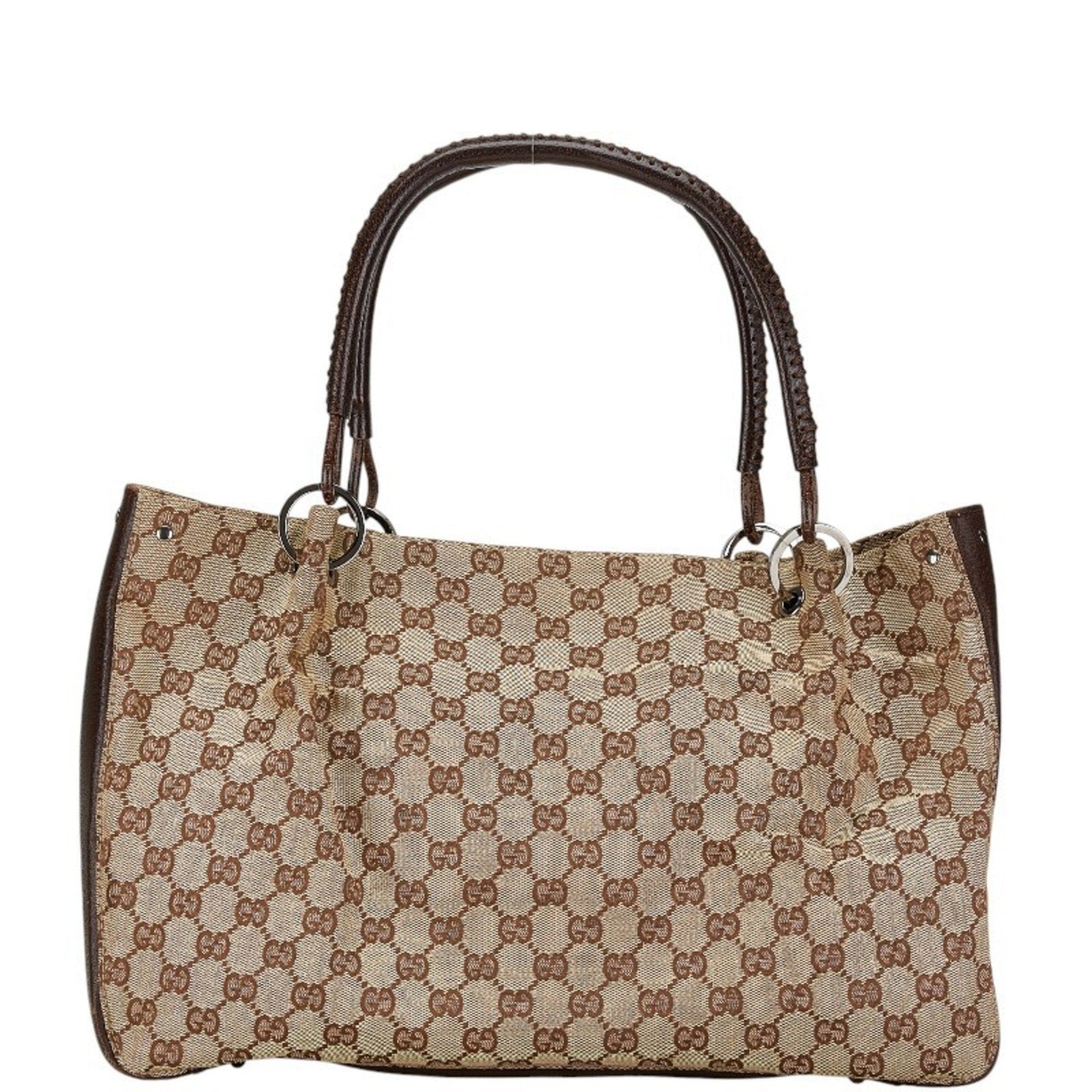 Gucci Leather Canvas Tote