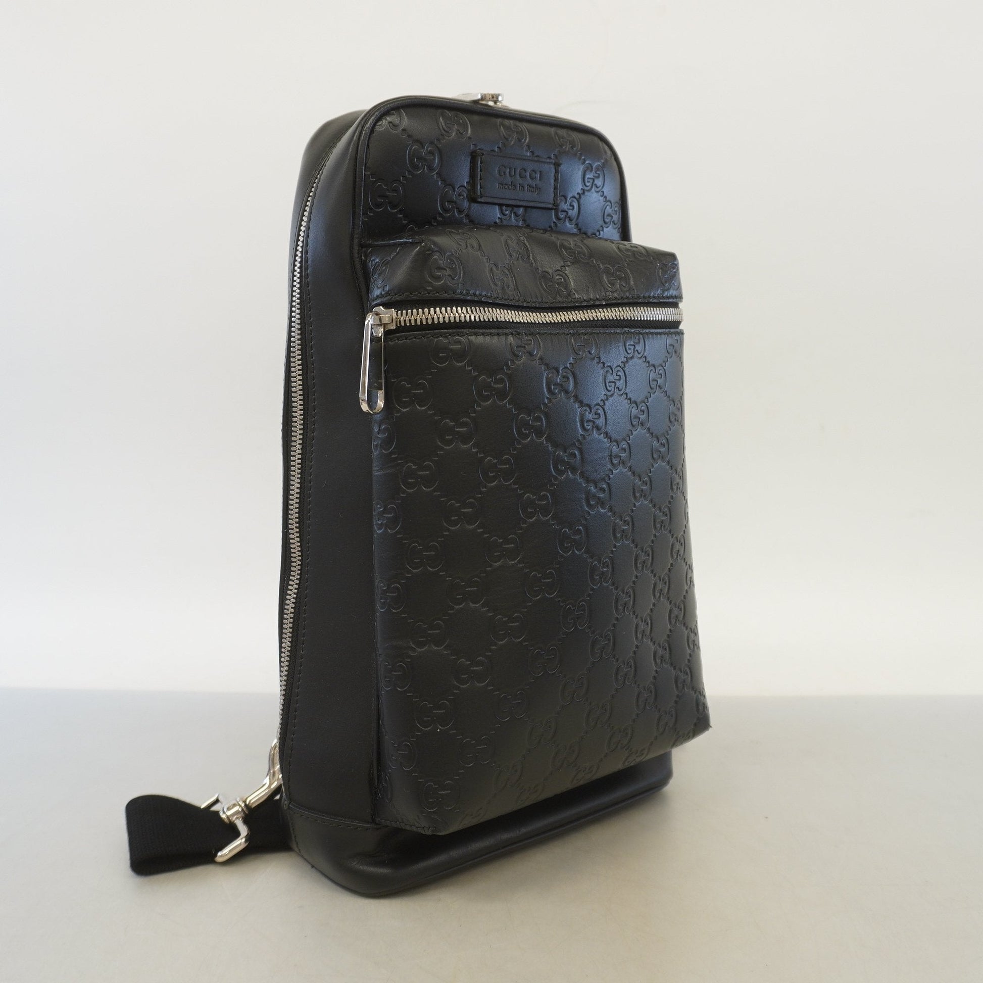 Gucci Guccissima Black Leather Handbag