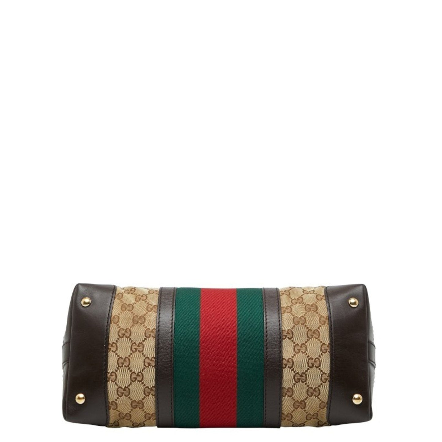 Gucci Beige Multi-Color Canvas Leather Handbag Shoulder Bag ( )