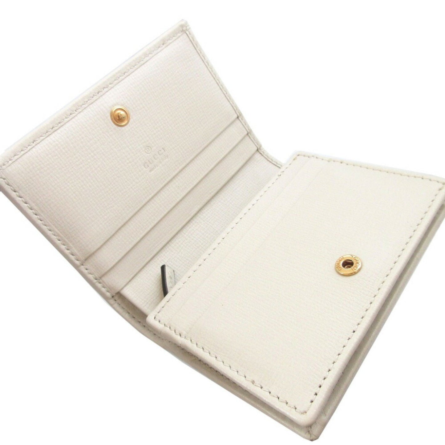 Gucci Beige White Gg Supreme Leather Wallet (Bi-Fold) ( )