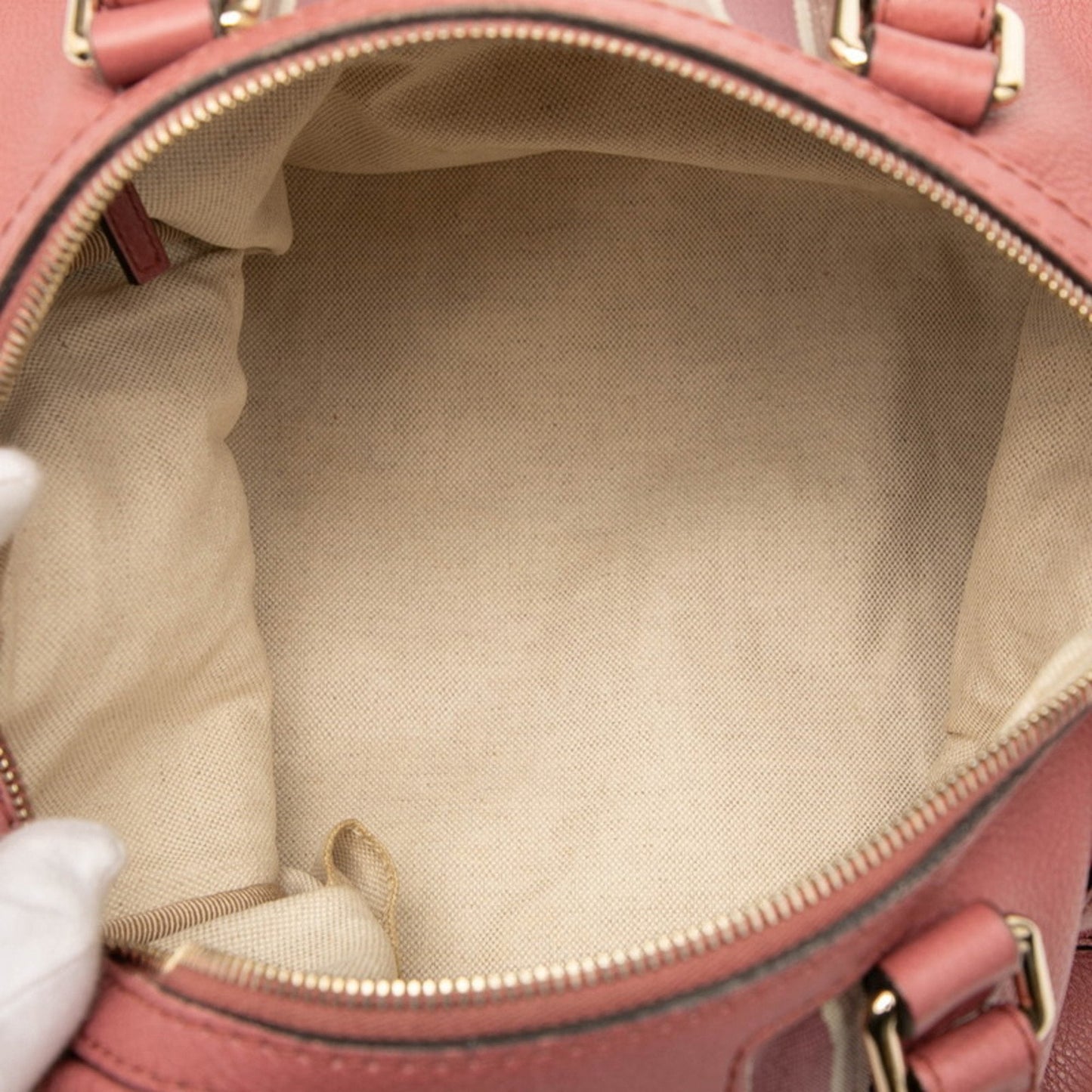 Gucci Pink Canvas Leather Boston Bag Shoulder Bag ( )