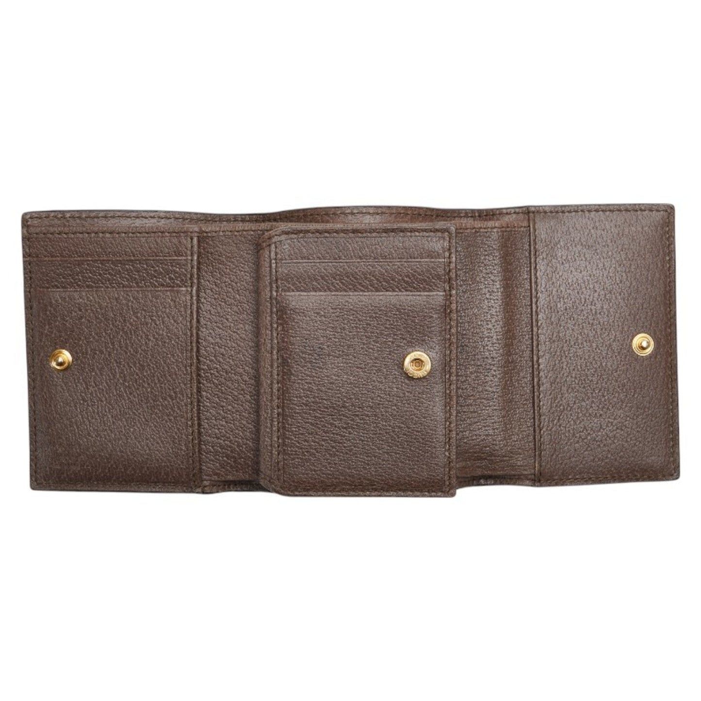 Gucci Brown Pvc Leather Wallet (Tri-Fold) ( )