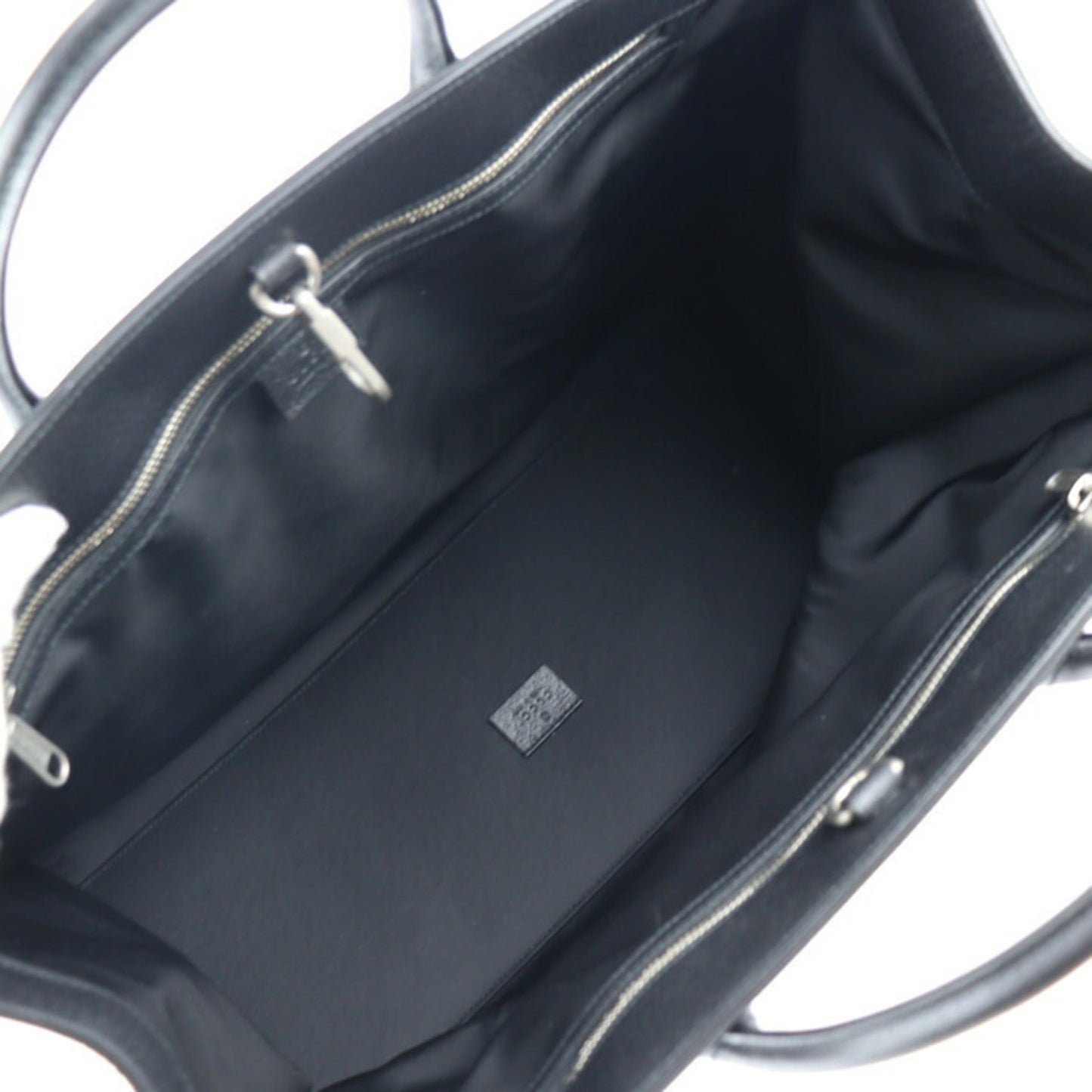 Gucci Black Nylon Leather Handbag Shoulder Bag ( )