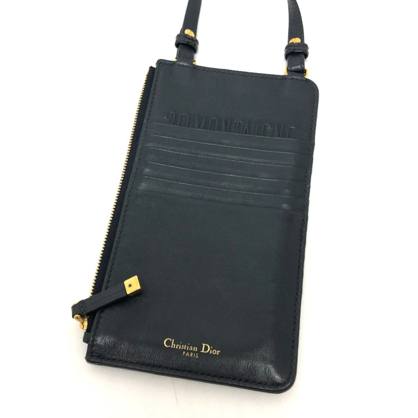 Christian Dior Navy Cloth Shoulder Bag ()