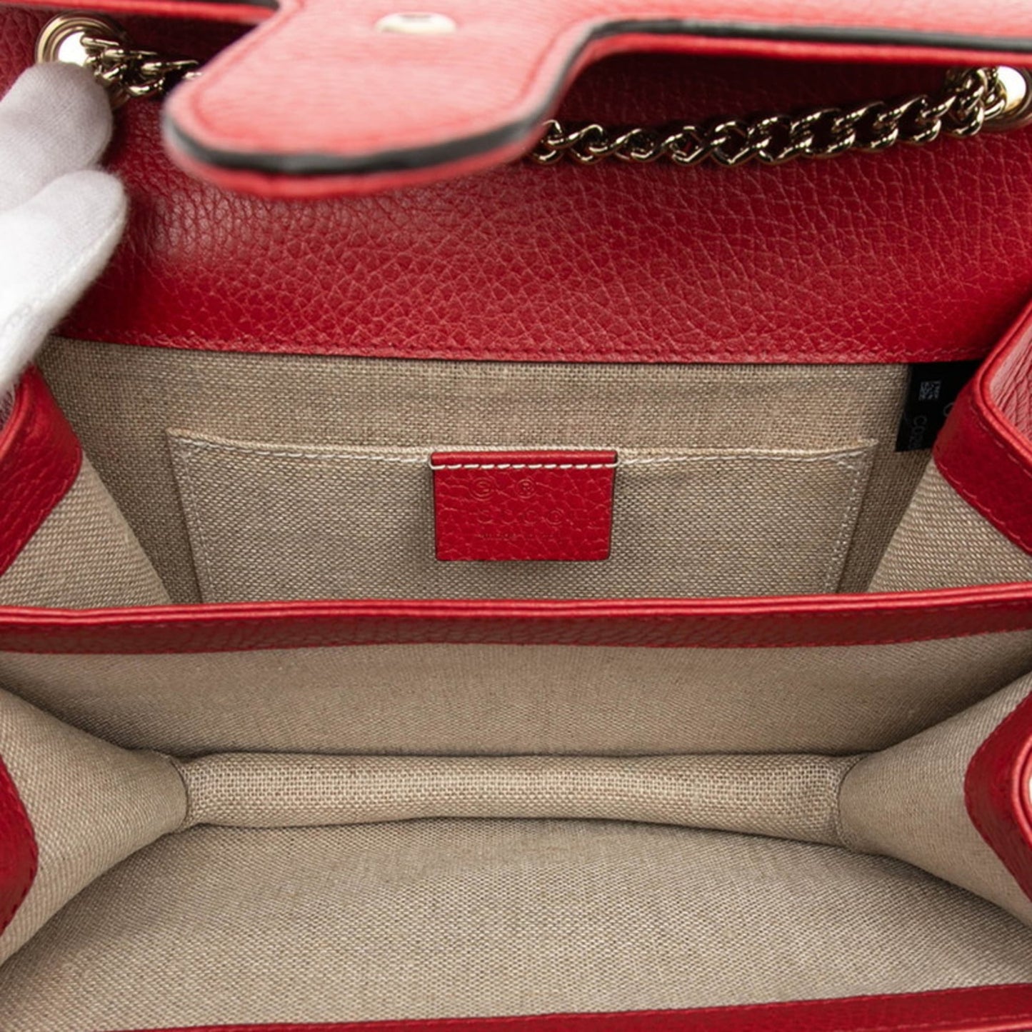 Gucci Red Color Leather Shoulder Bag ( )
