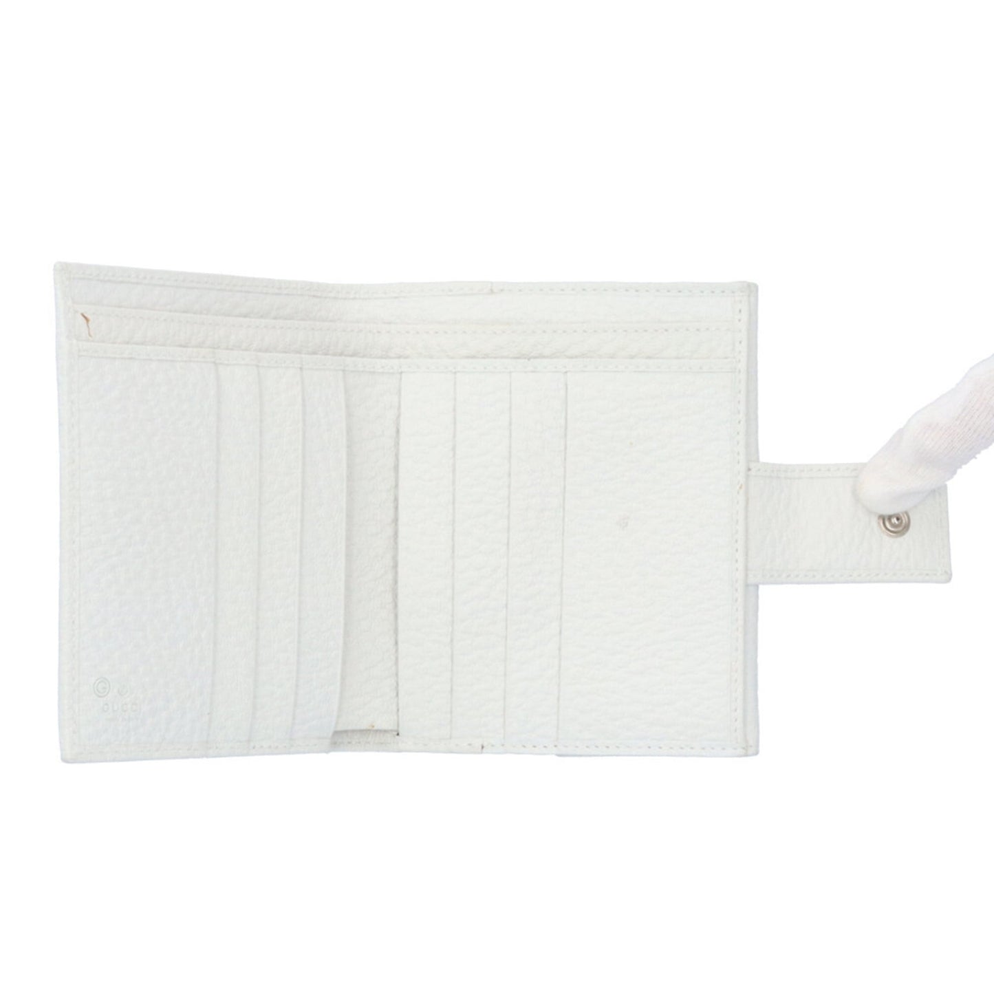 Gucci Light Blue White Gg Canvas Leather Wallet (Bi-Fold) ( )