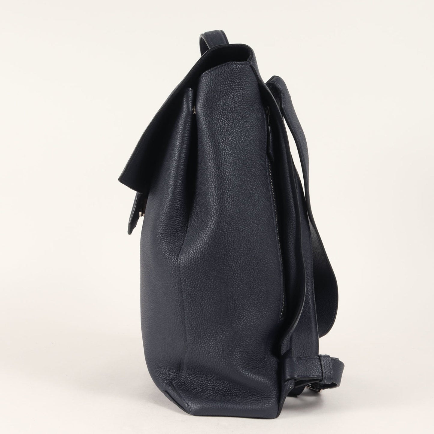 Hermes Navy Leather Backpack ( )