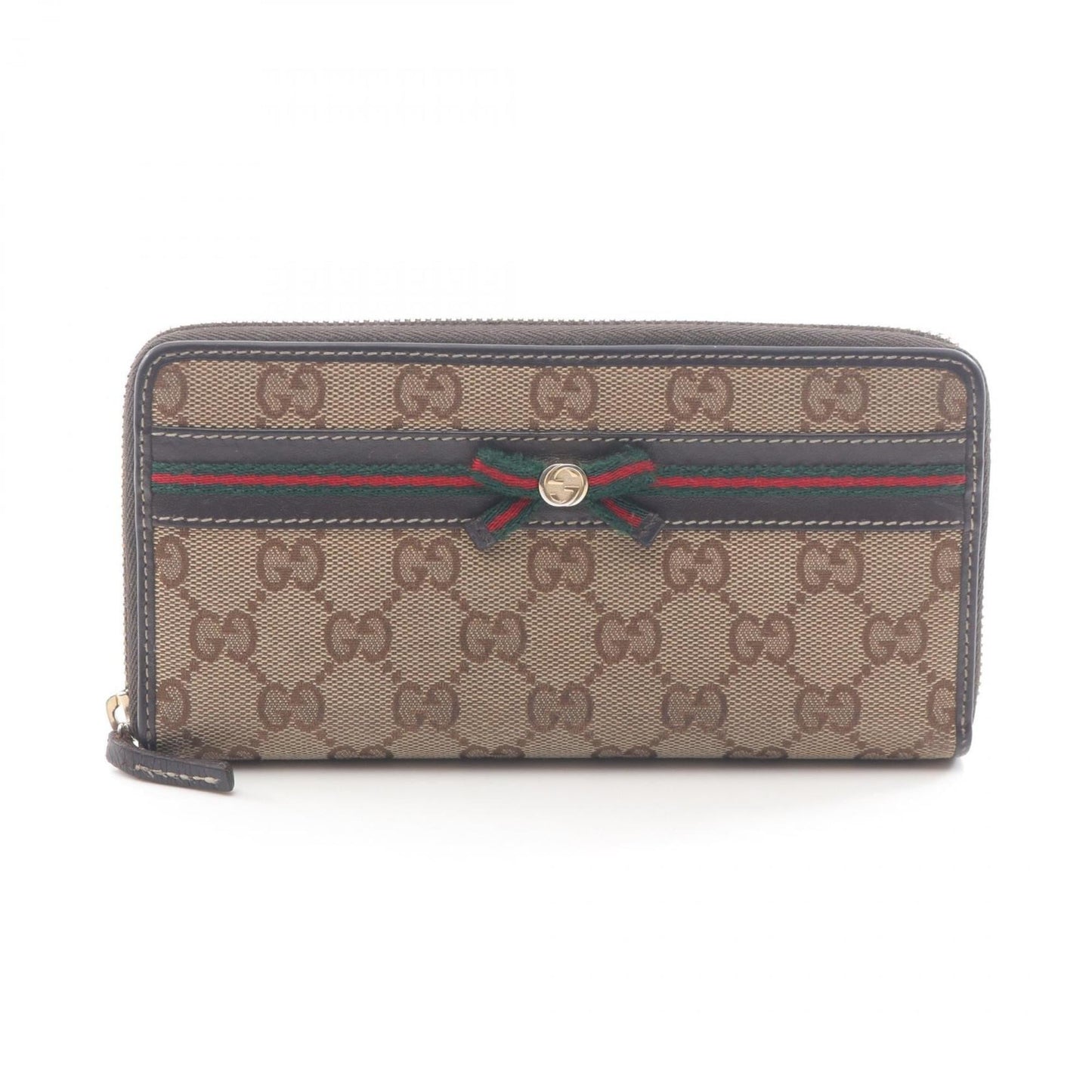 Gucci Beige Multi-Color Canvas Leather Long Wallet (Bi-Fold) ( )