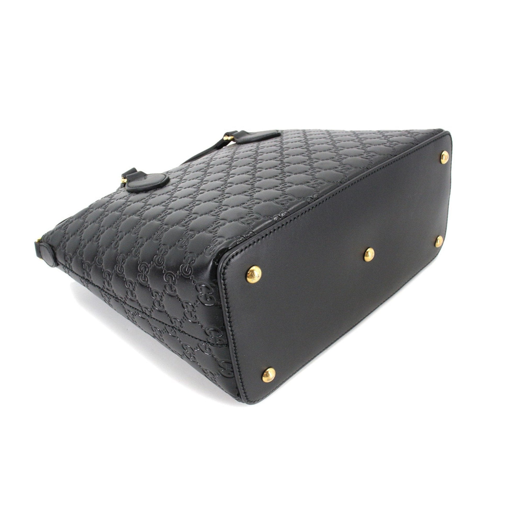 Gucci Guccissima Black Leather Tote Style 7