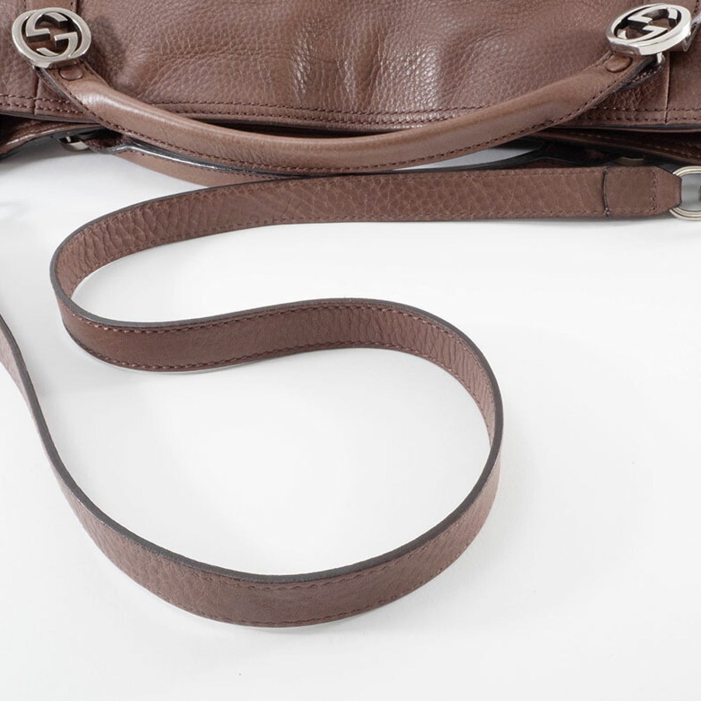 Gucci Bordeaux (Close To Brown) Brown Red Brown Leather Handbag Shoulder Bag ( )