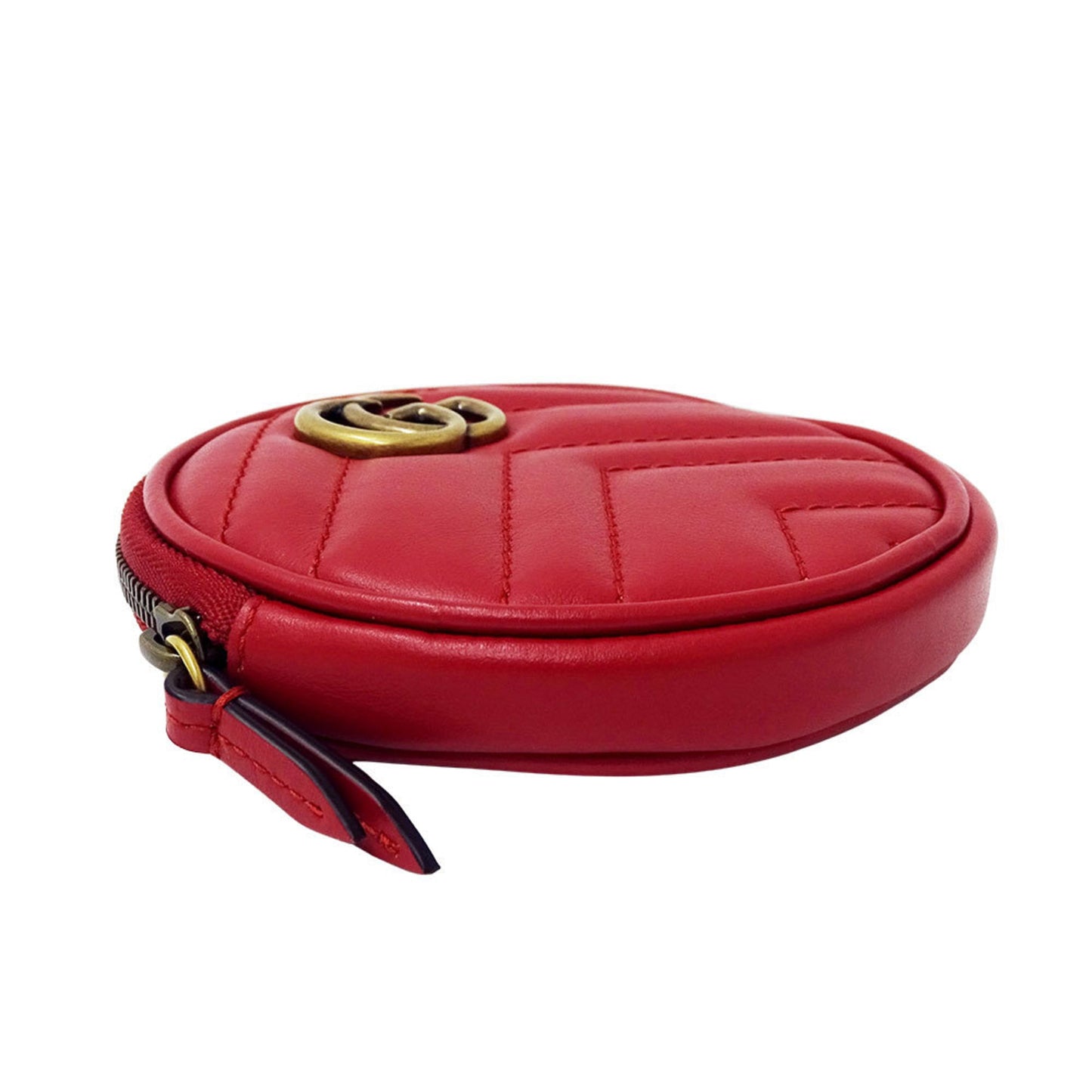 Gucci Red Color Leather Coin Purse/Coin Case ( )