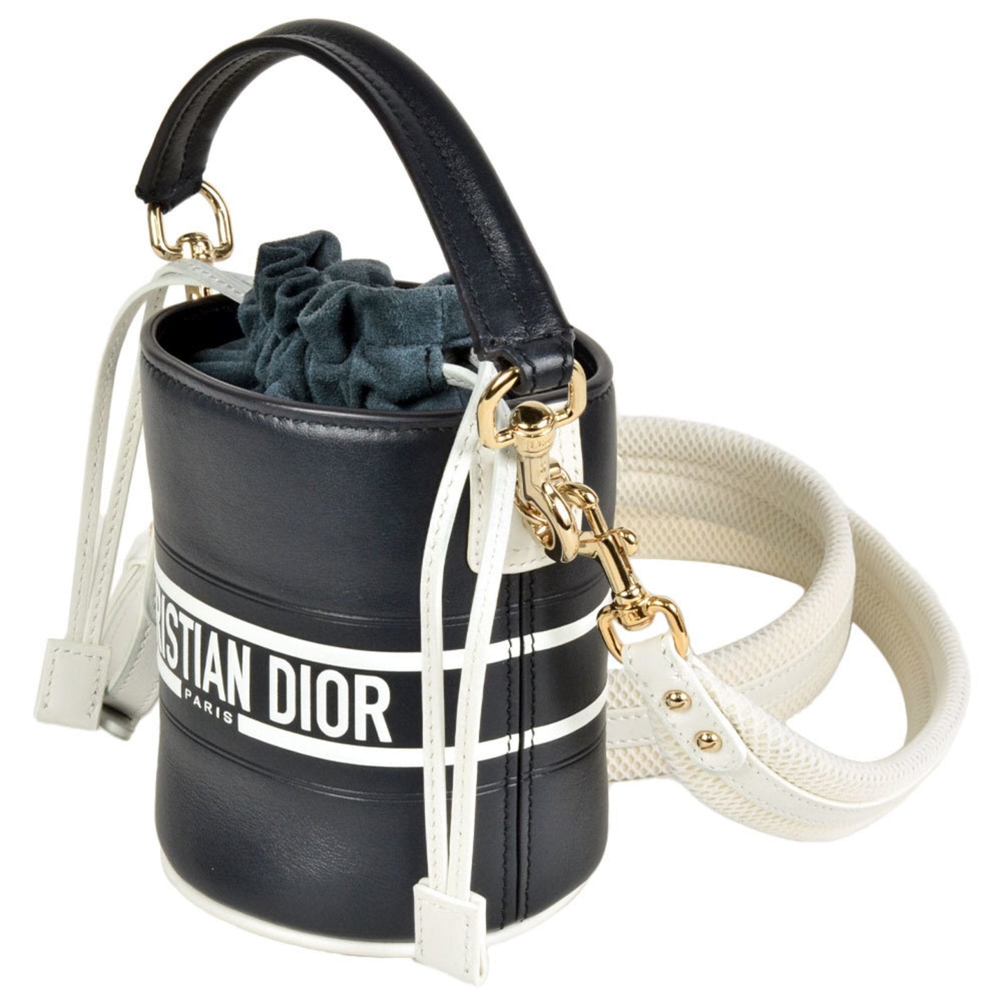Christian Dior Black Leather Handbag Shoulder Bag ()