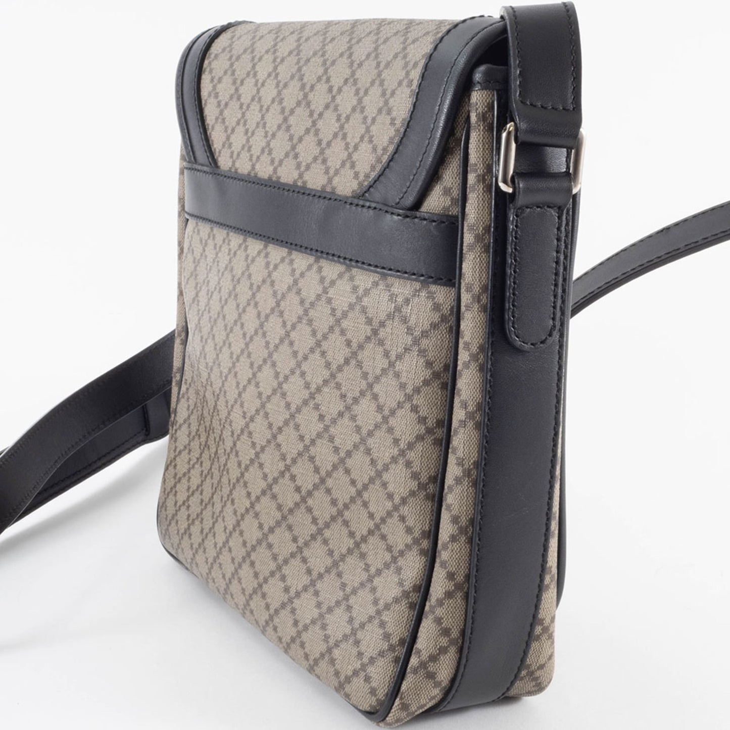 Gucci Beige Black Pvc Leather Shoulder Bag ( )