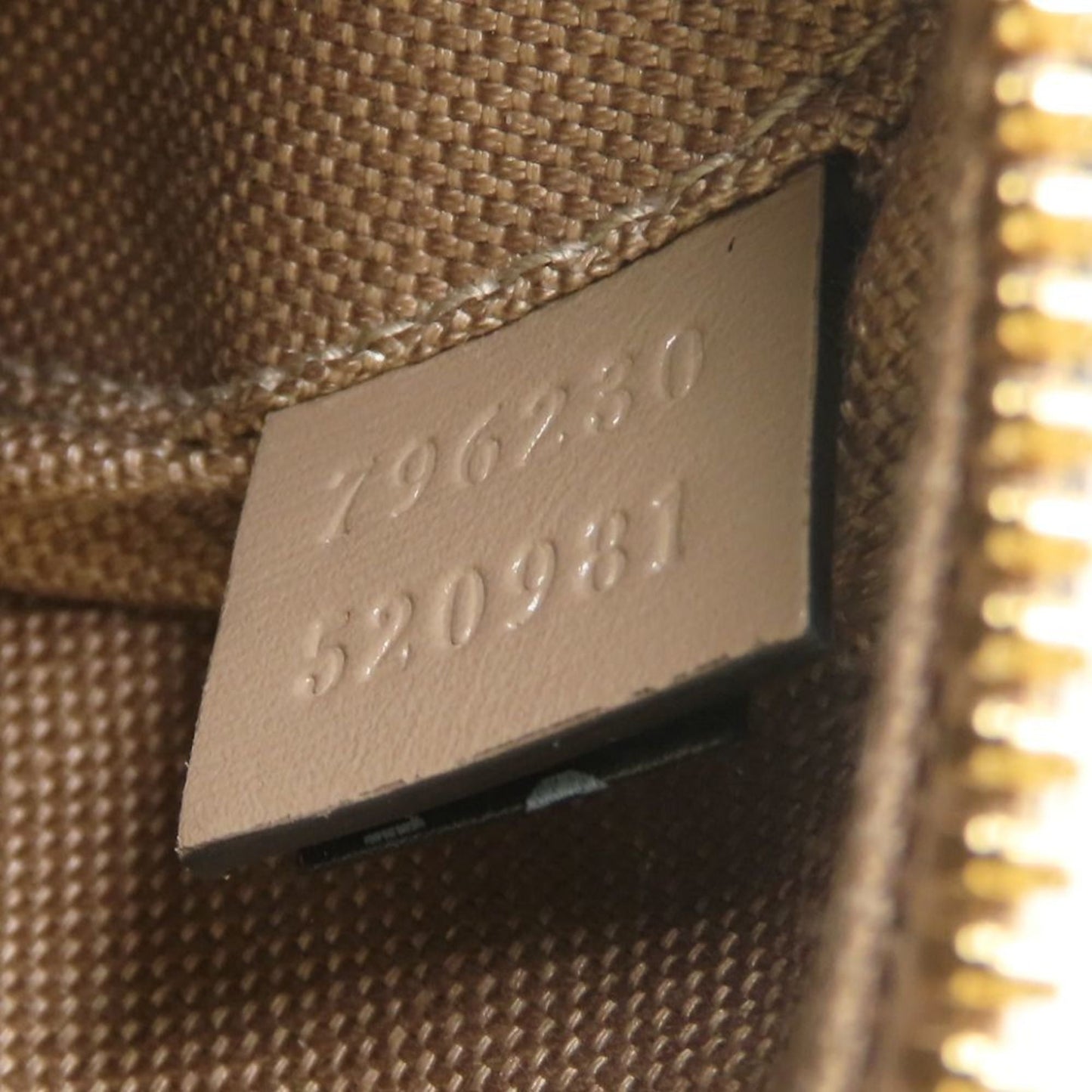 Gucci Gold Gg Canvas Leather Shoulder Bag ( )