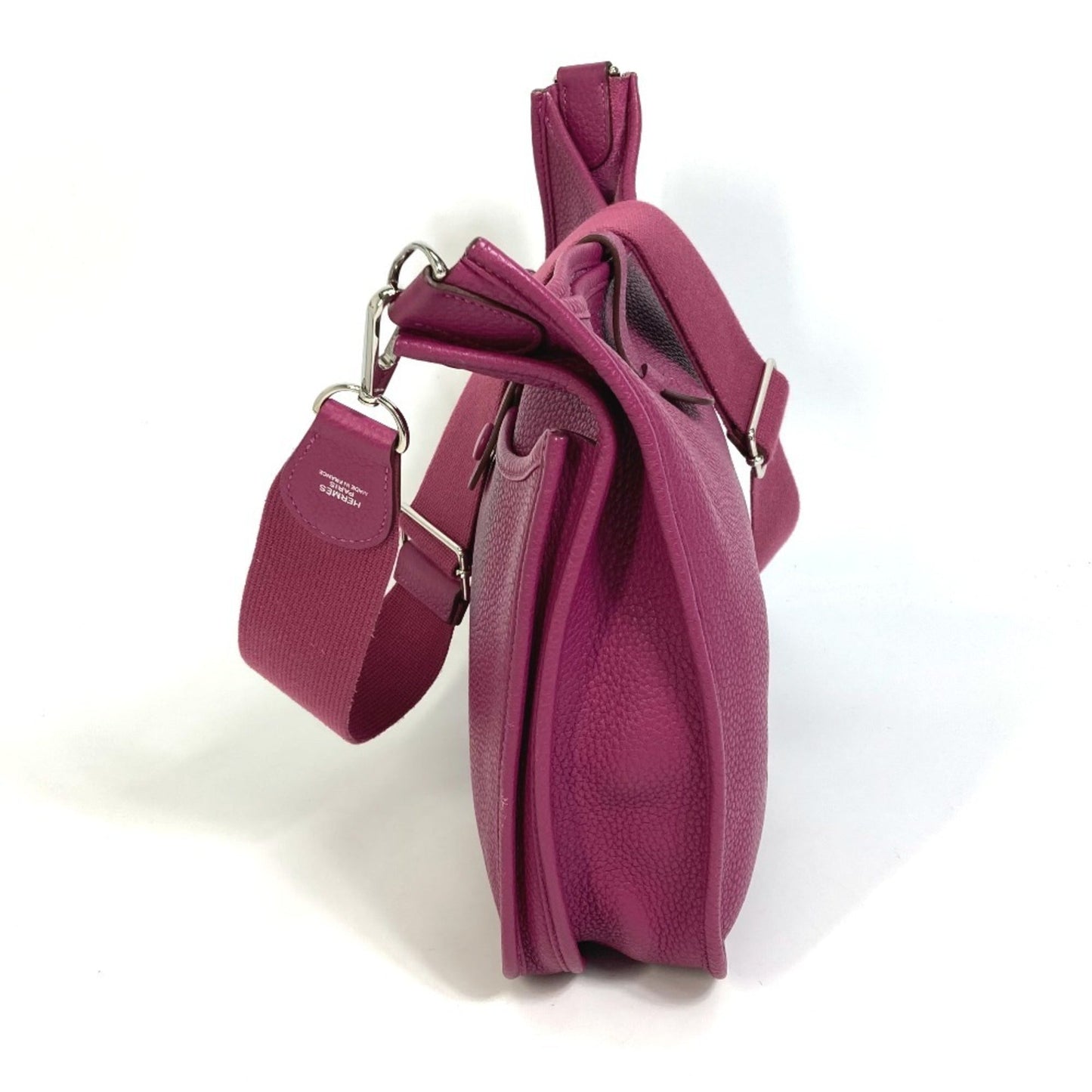 Hermes Purple Tosca Taurillon Clemence Leather Shoulder Bag ( )
