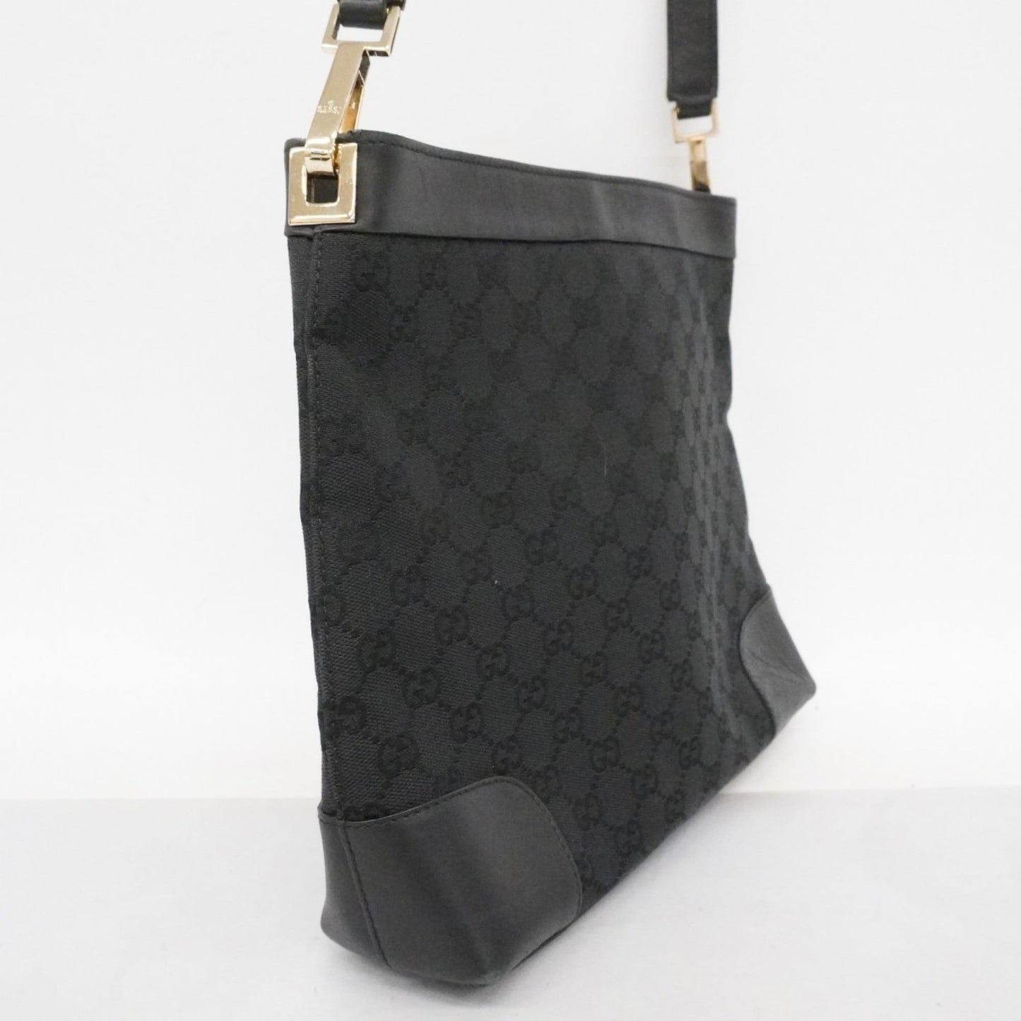 Gucci Black Canvas Shoulder Bag ( )