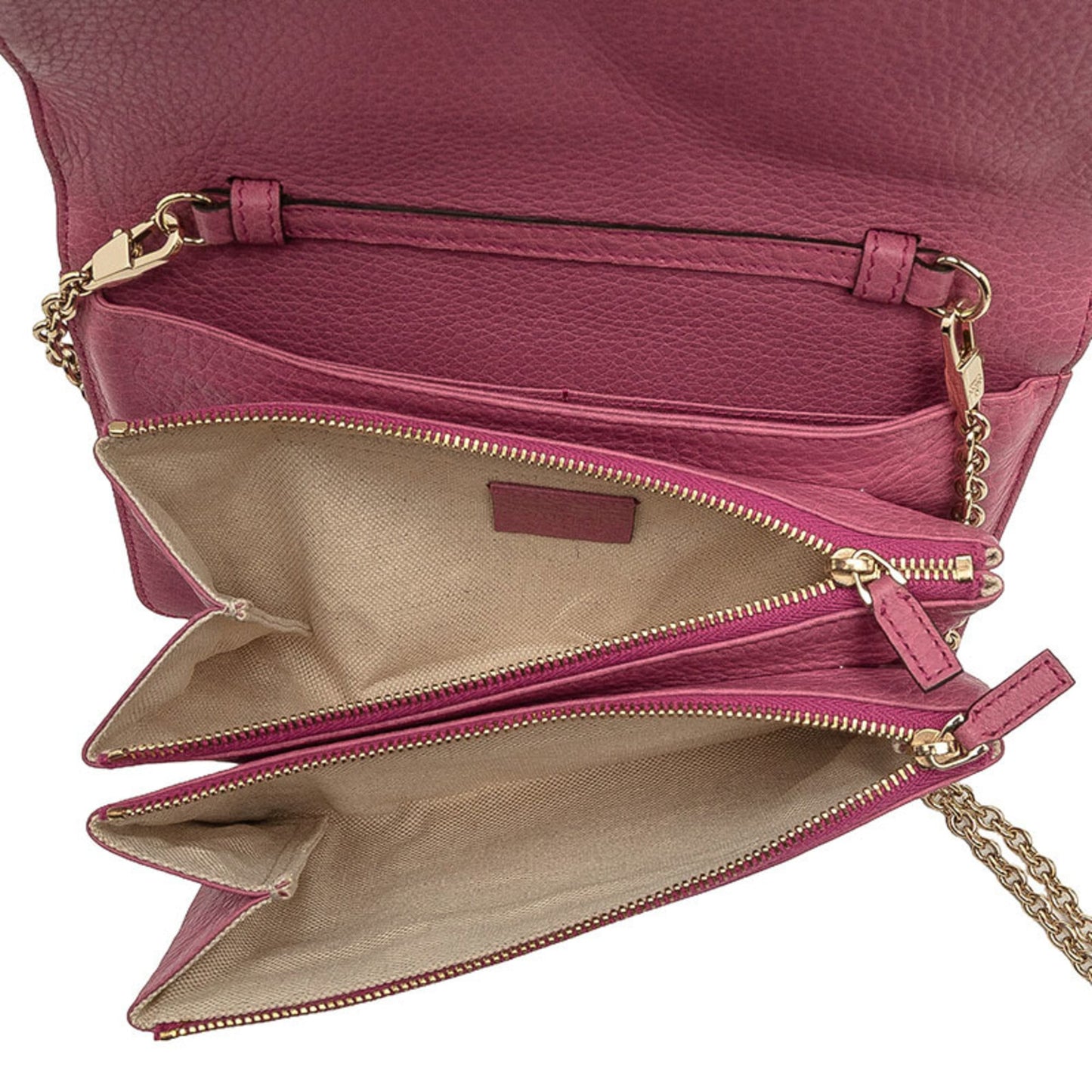 Gucci Pink Leather Shoulder Bag ( )