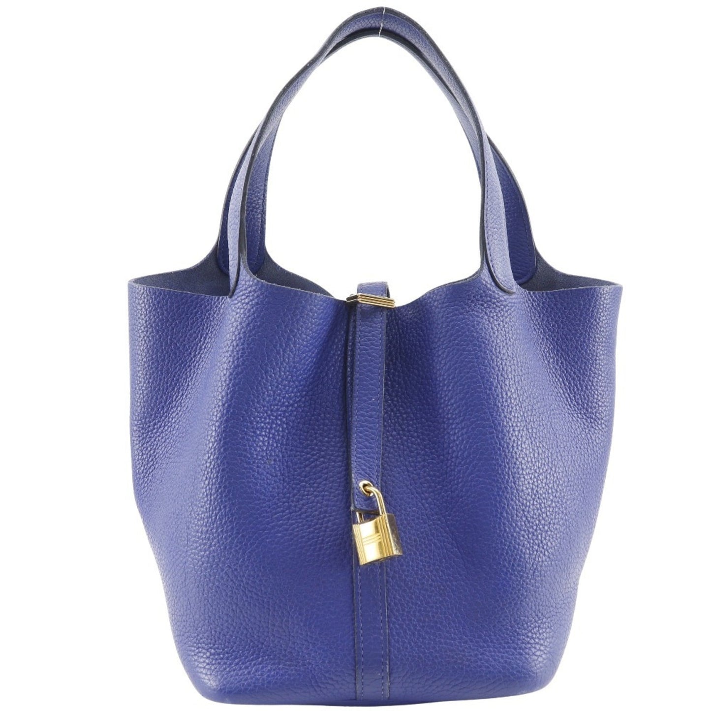 Hermes Picotin Blue Electric Taurillon Clemence Leather Handbag ( )