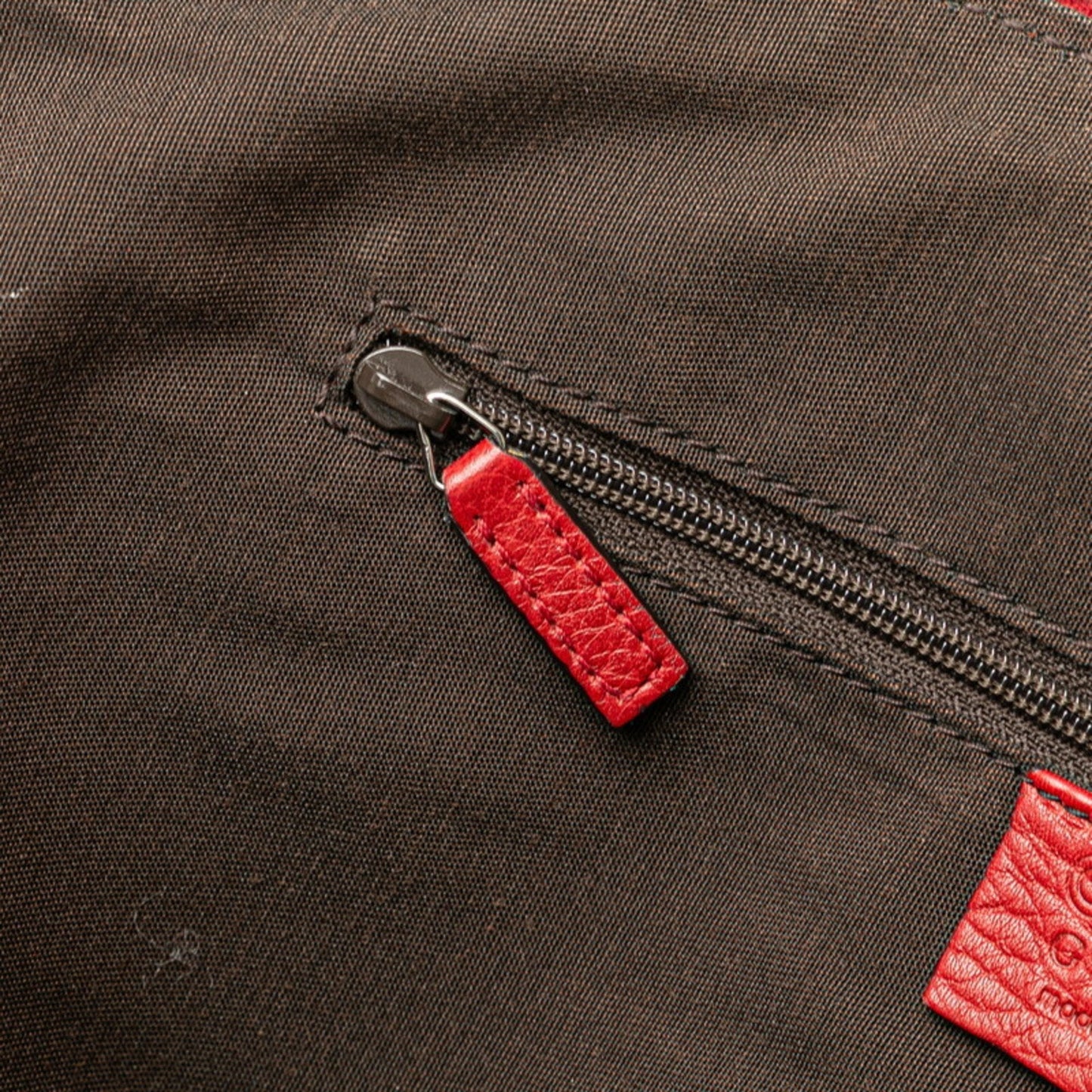 Gucci Red Color Leather Handbag Shoulder Bag ( )