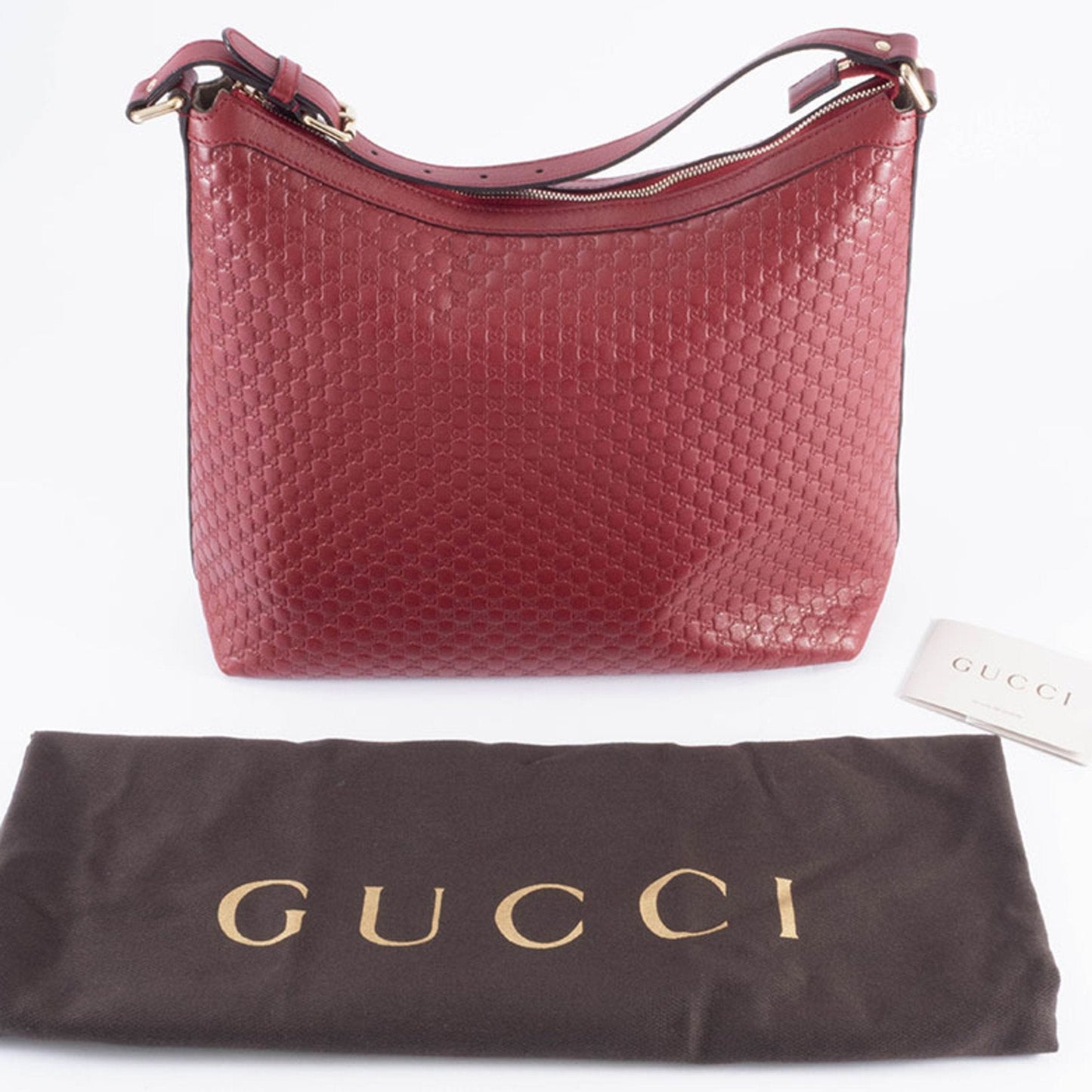 Gucci Microguccissima Red Color Leather Shoulder Bag ( )