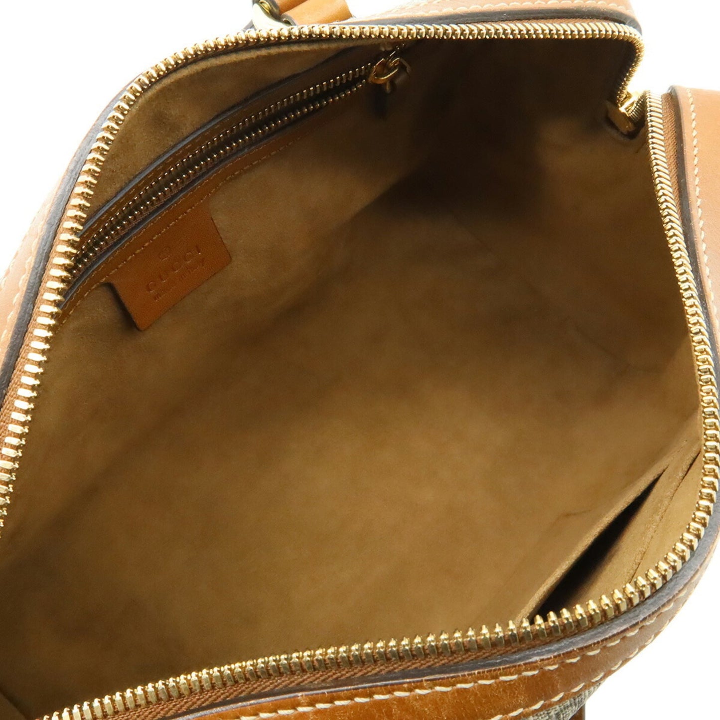 Gucci Beige Brown Gg Supreme Canvas Leather Handbag Shoulder Bag ( )