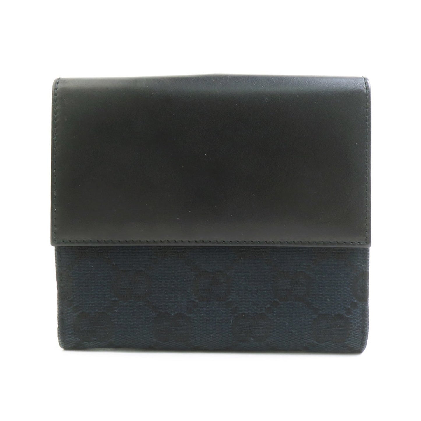 Gucci Black Gg Canvas Leather Wallet (Bi-Fold) ( )