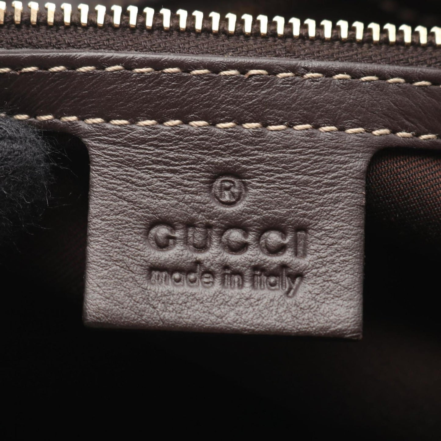 Gucci Beige Brown Pvc Leather Tote Bag ( )