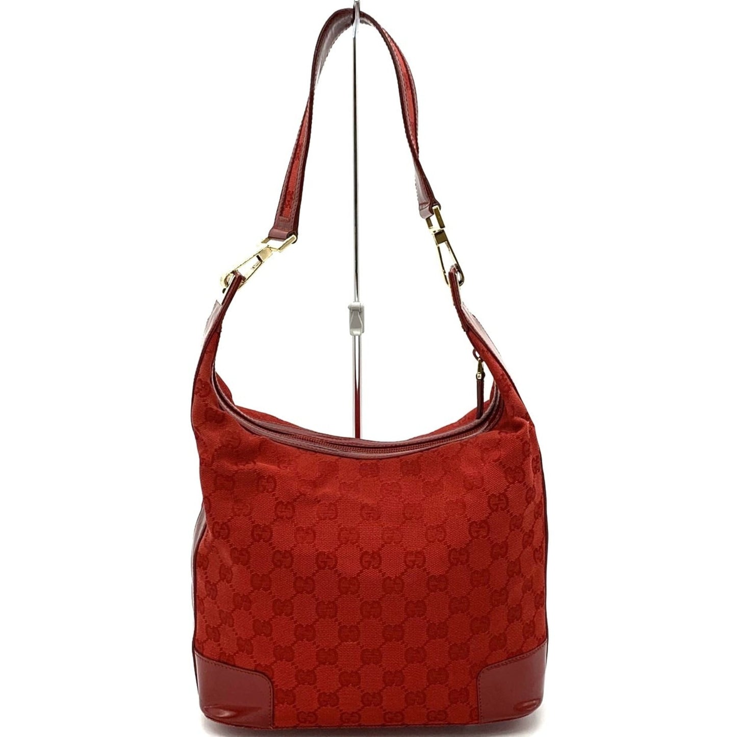 Gucci Red Color Gg Canvas Shoulder Bag ( )