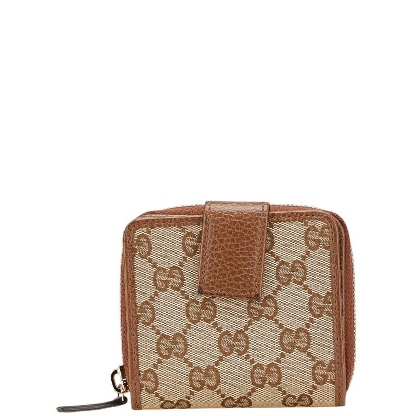 Gucci Beige Brown Canvas Leather Wallet (Bi-Fold) ( )