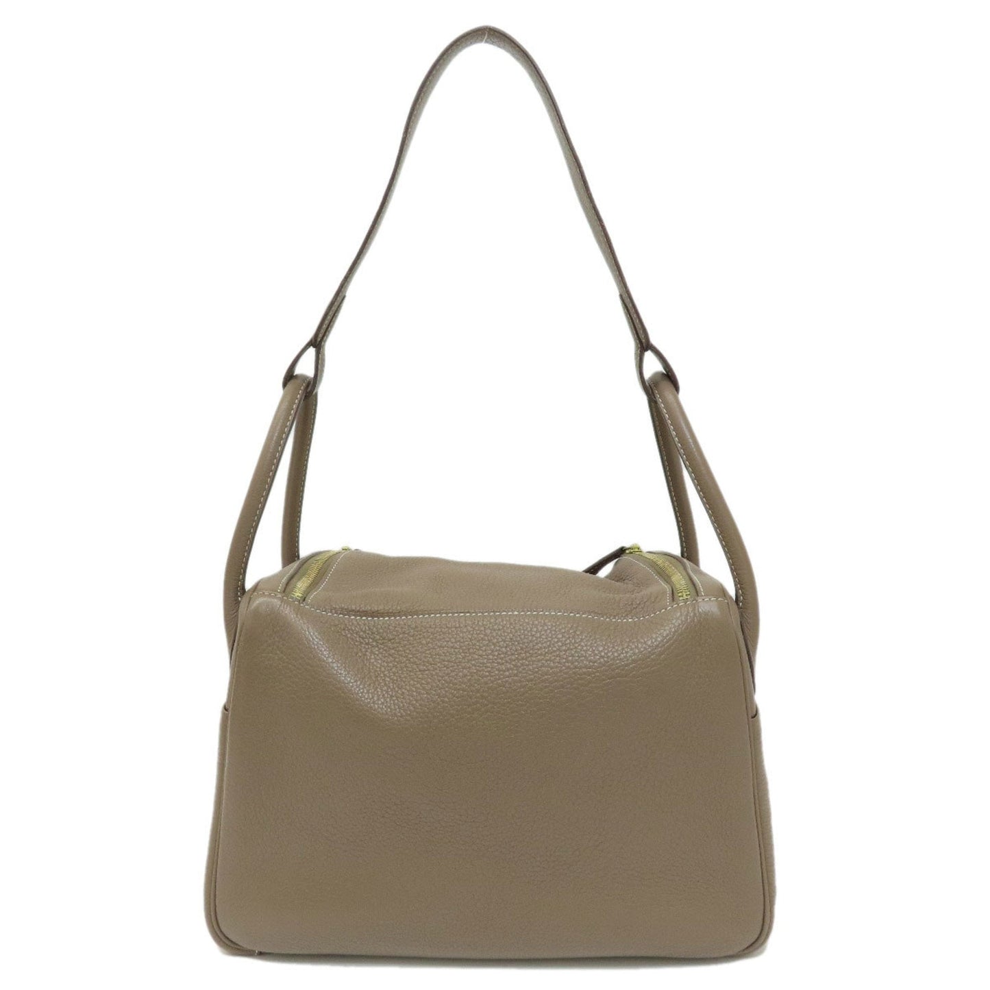 Hermes Etoupe Gray Taurillon Clemence Leather Handbag ( )