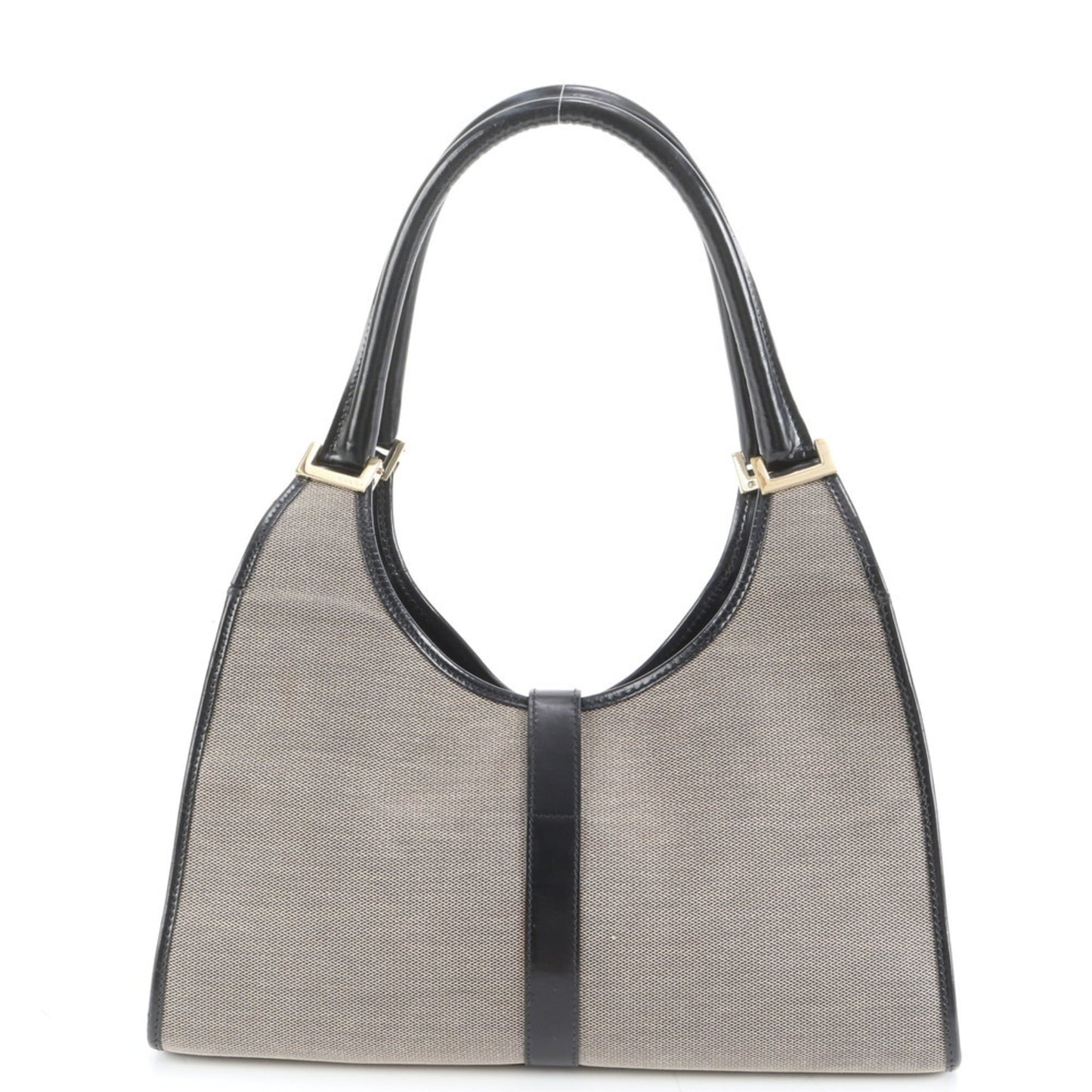 Gucci Beige Leather Canvas Handbag ( )