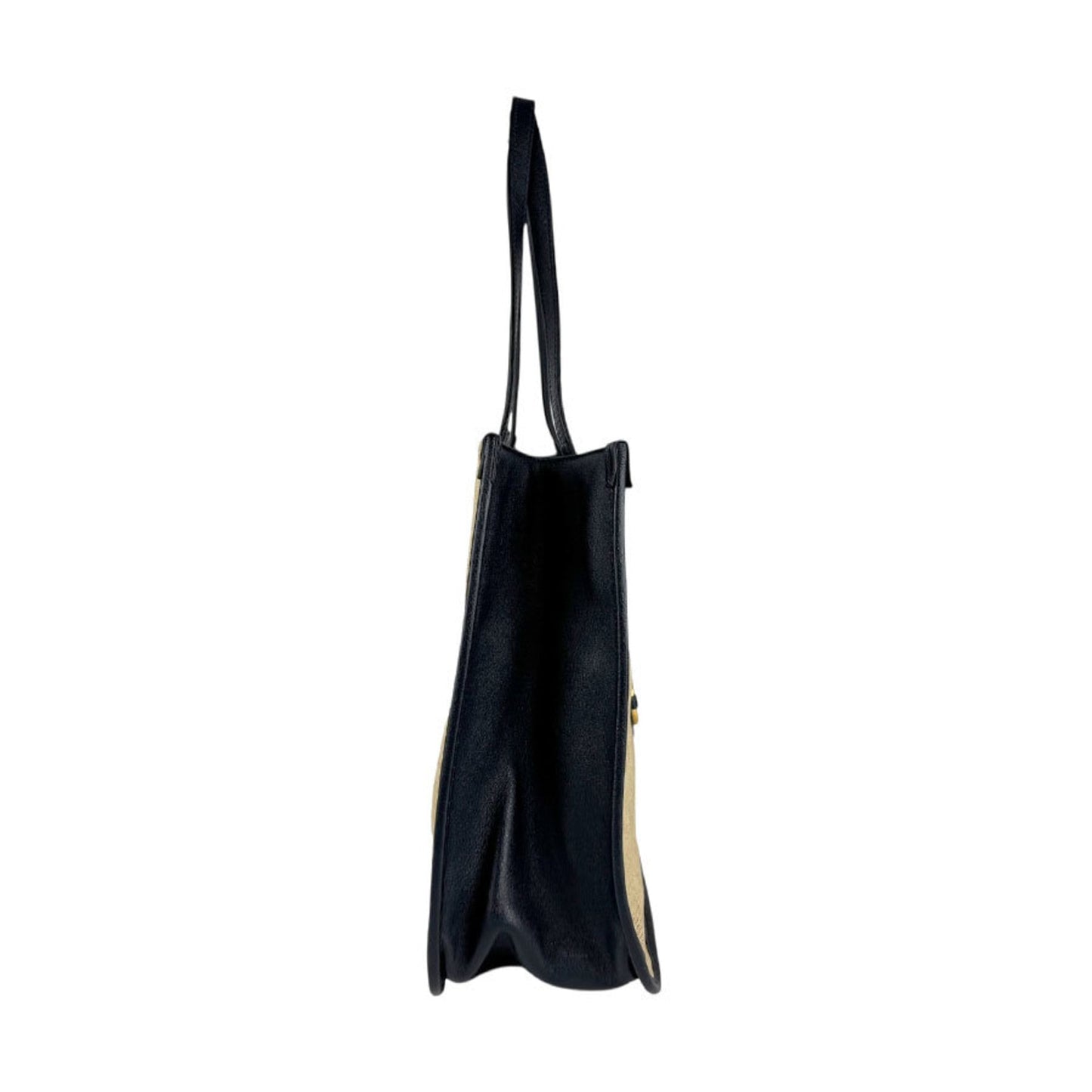 Gucci Navy Canvas Leather Shoulder Bag ( )