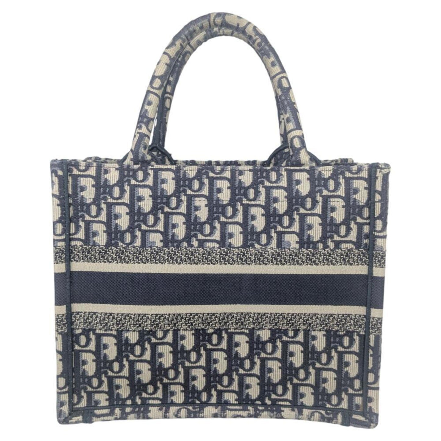 Christian Dior Navy Canvas Handbag Tote Bag ()