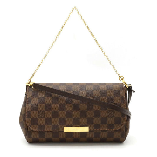 LOUIS VUITTON Damier Favorite MM Shoulder Bag Clutch N41129