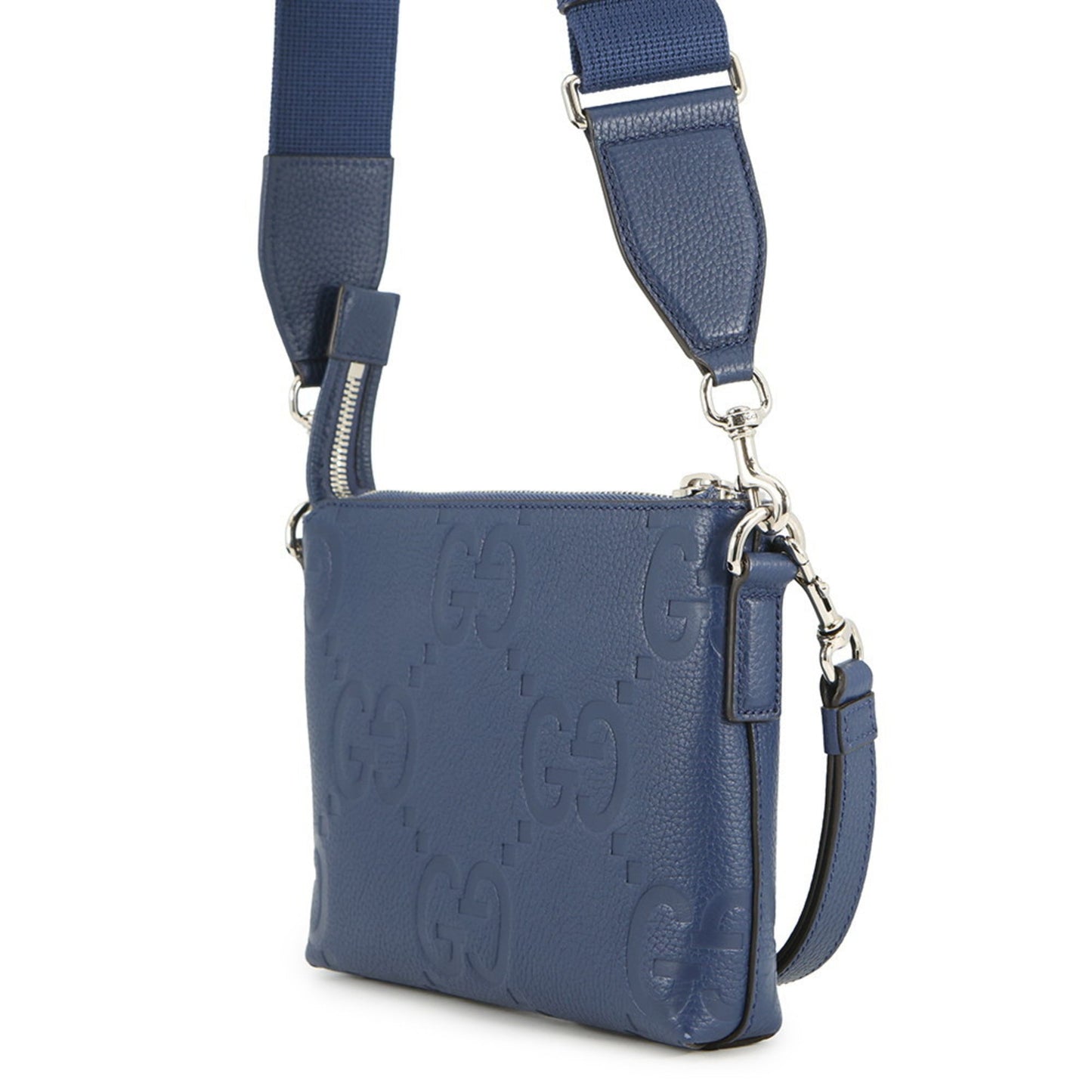 Gucci Navy Leather Clutch Bag Messenger Bag Shoulder Bag ( )