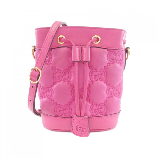 Gucci Pink Nylon Leather Shoulder Bag ( )