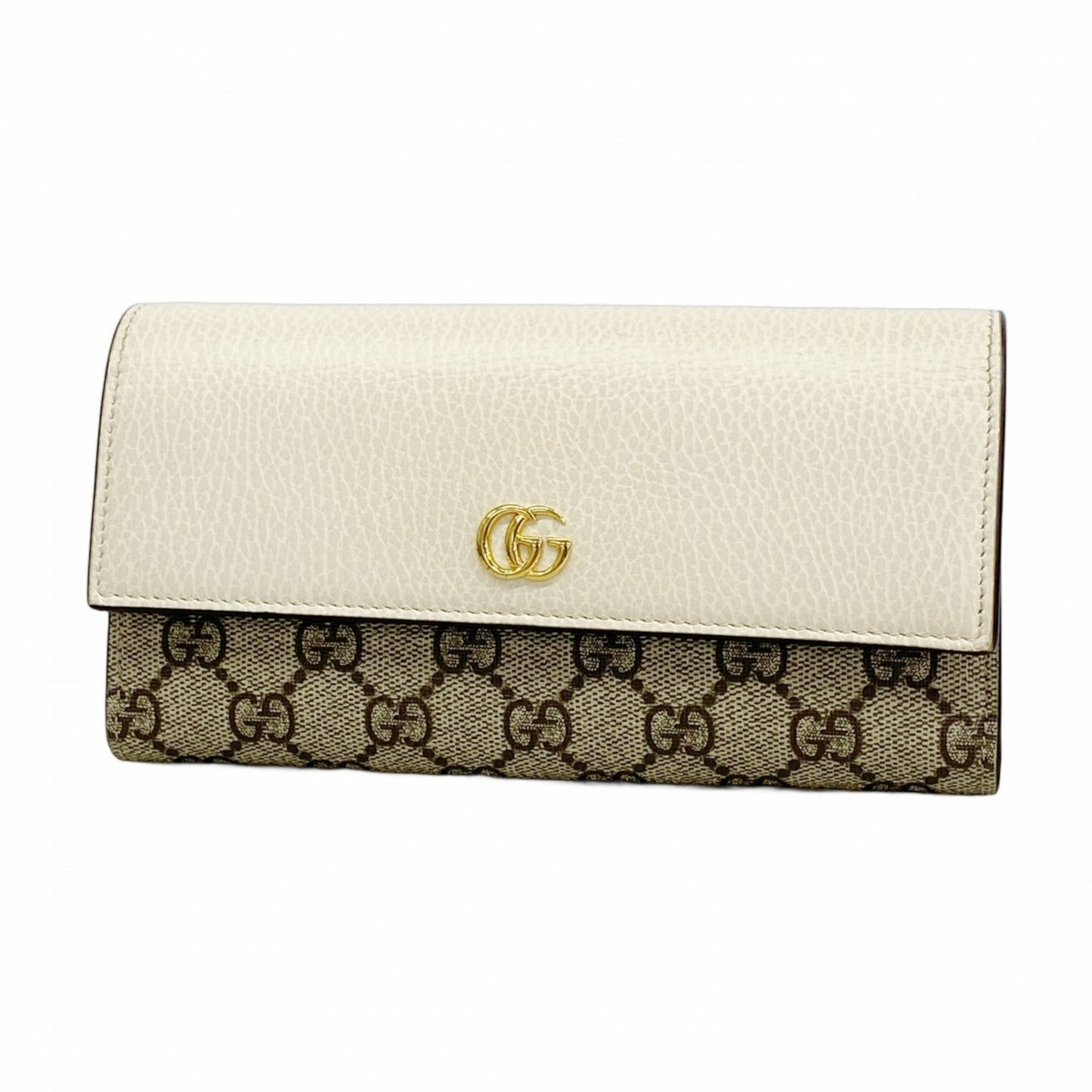 Gucci Beige Ivory Pvc Long Wallet (Bi-Fold) ( )