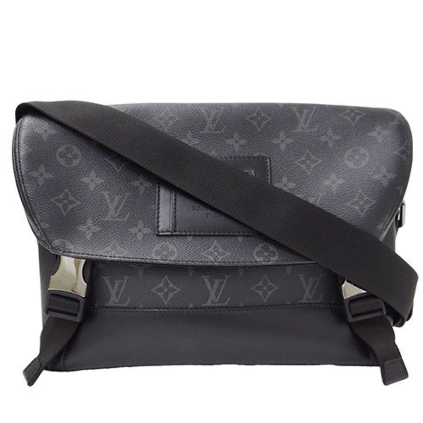 LOUIS VUITTON Bag Monogram Eclipse Men's Shoulder Voyage PM Gray Black