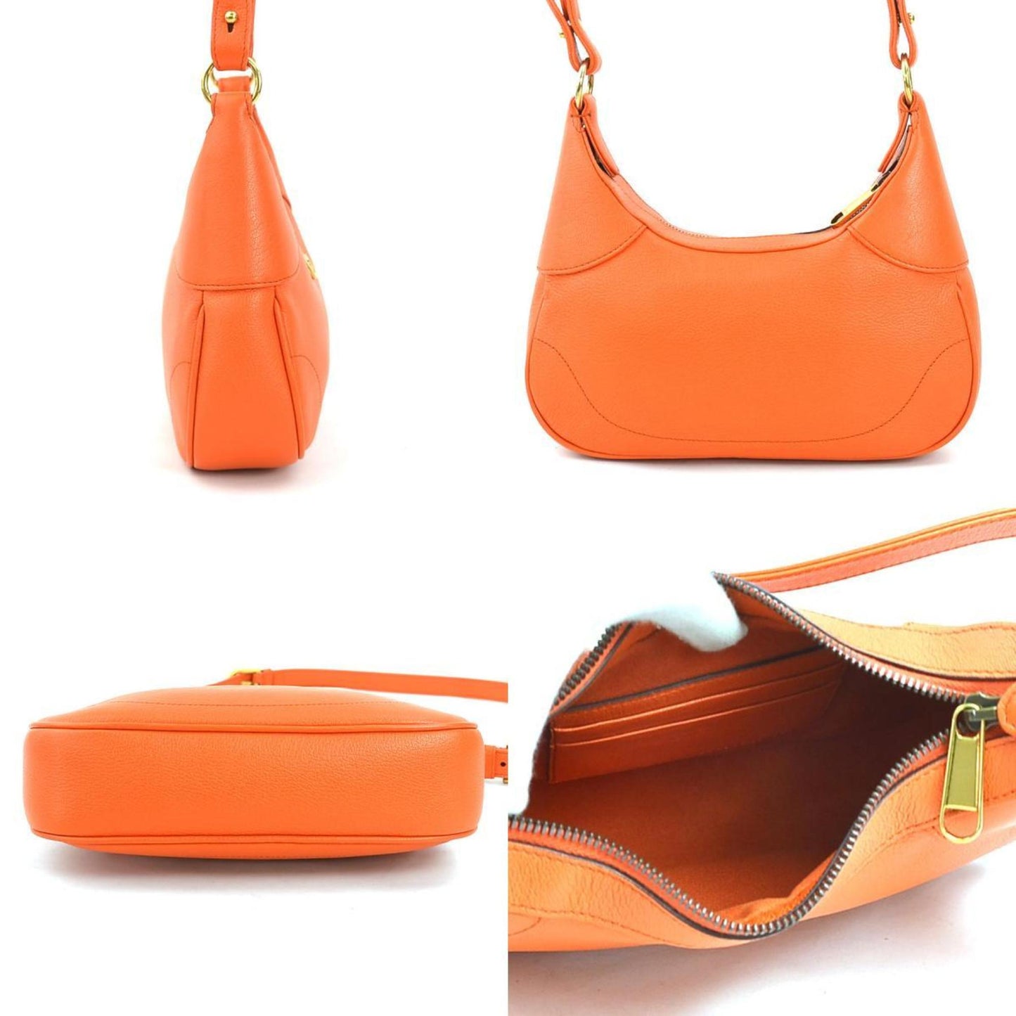 Gucci Gg Marmont Orange Leather Shoulder Bag ( )