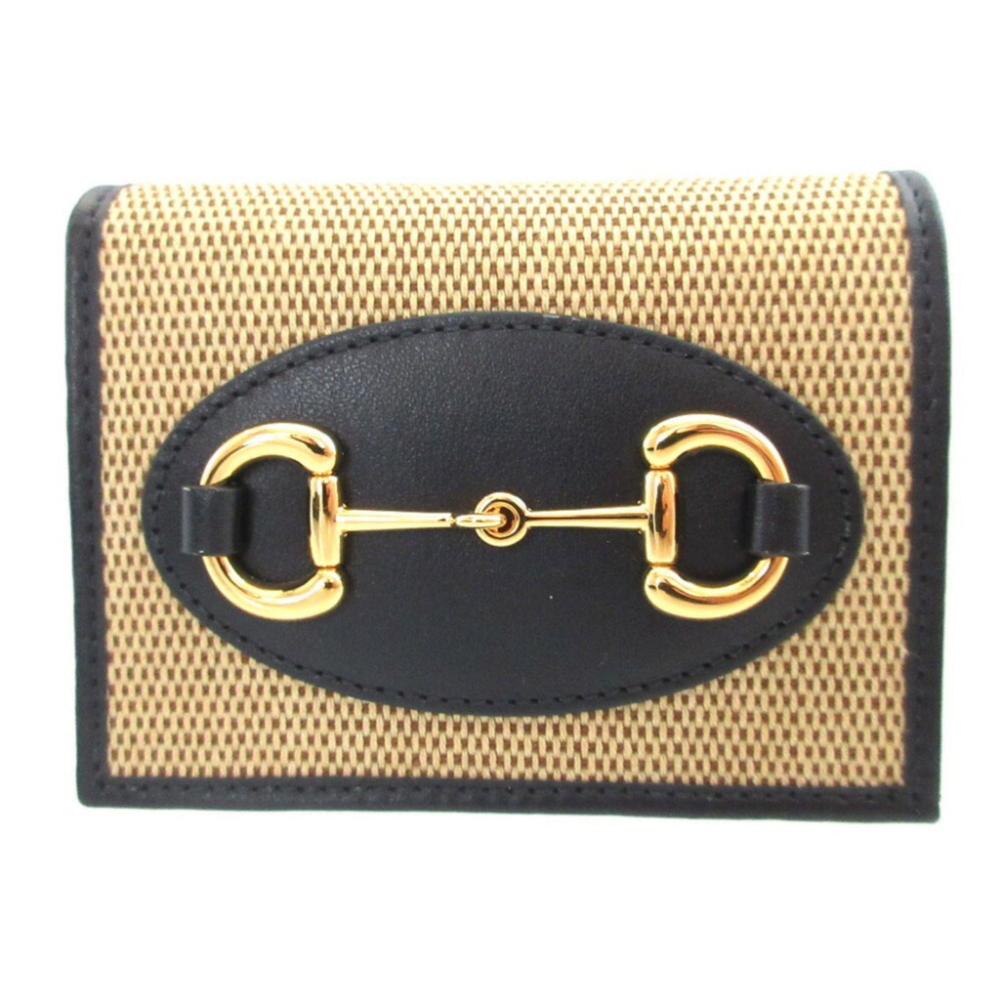 Gucci Beige Navy Canvas Leather Coin Purse/Coin Case ( )