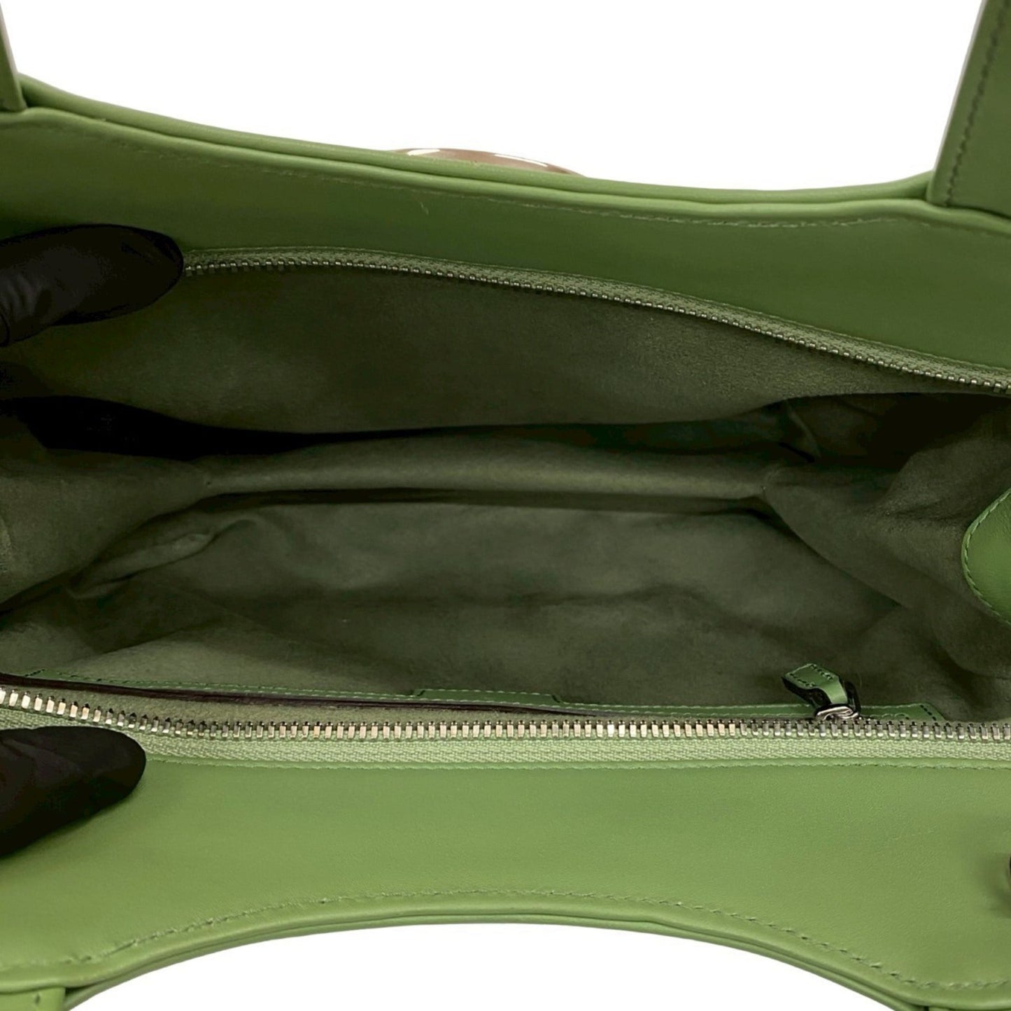 Gucci Green Leather Handbag Shoulder Bag ( )