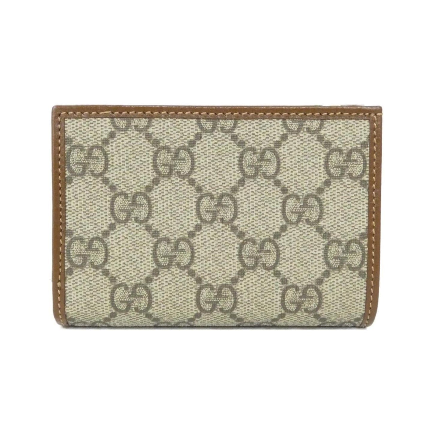 Gucci Beige Brown Gg Supreme Wallet (Bi-Fold) ( )