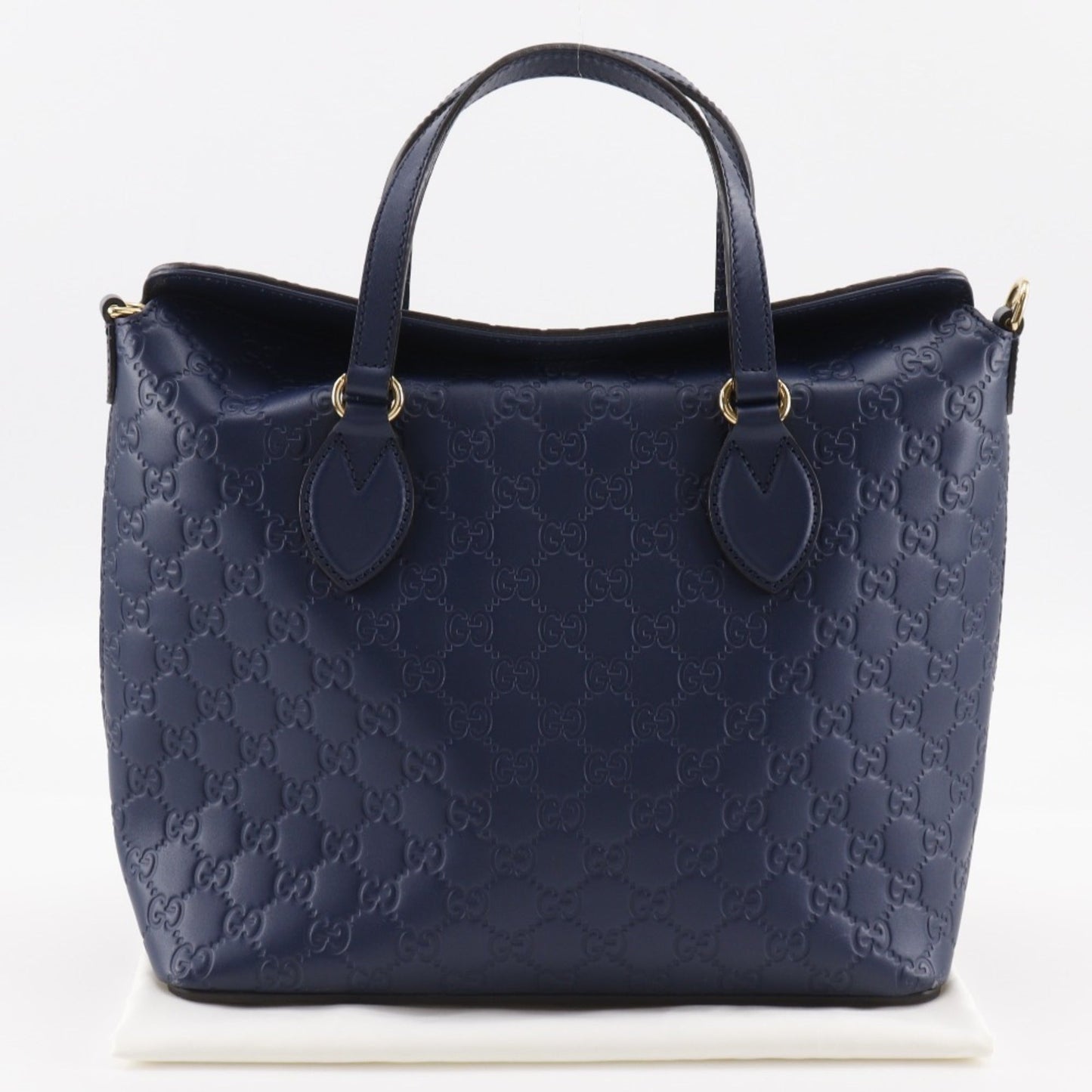 Gucci Navy Leather Handbag ( )