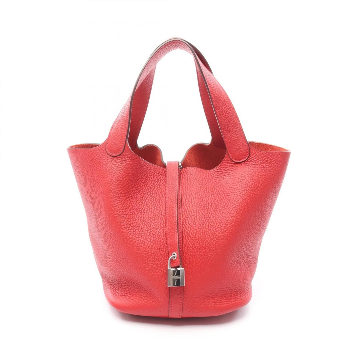 Hermes Picotin Red Color Taurillon Clemence Leather Handbag ( )