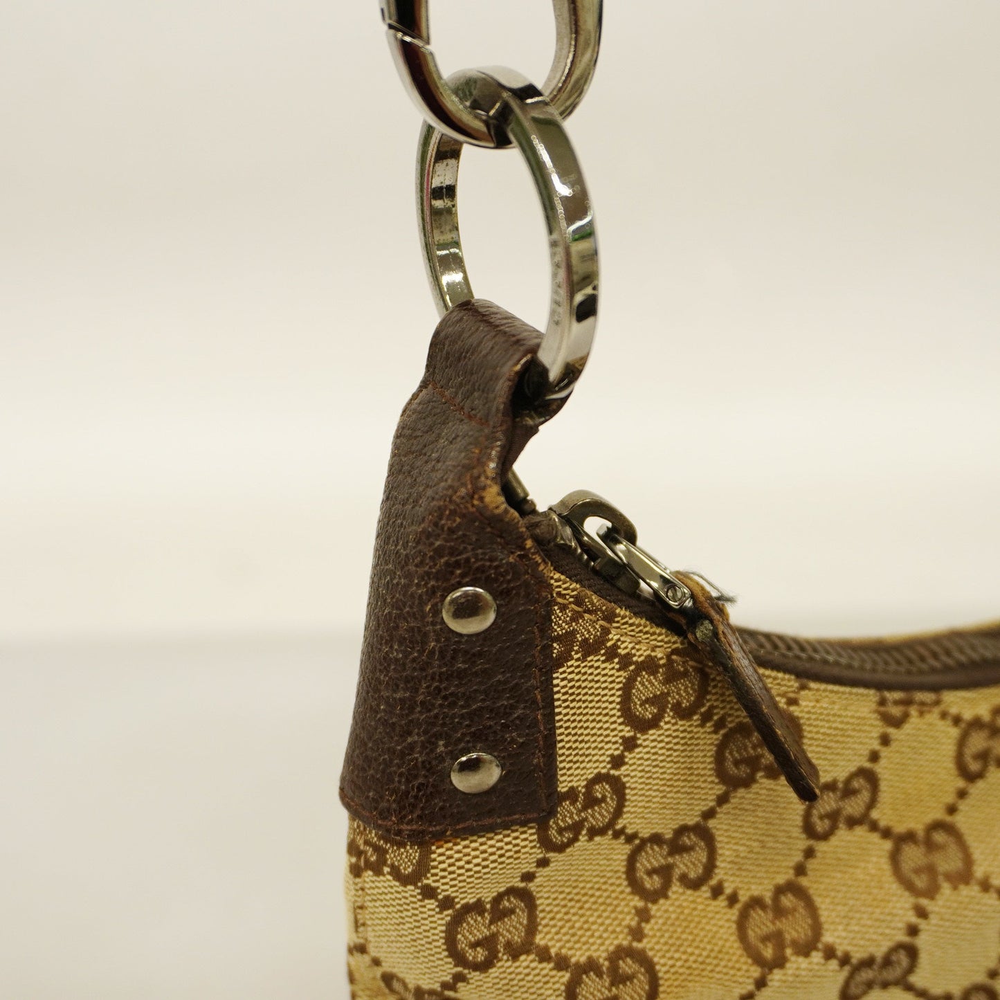 GUCCI Auth  GG Canvas Shoulder Bag 115002 Women's Shoulder Bag Beige,Brown