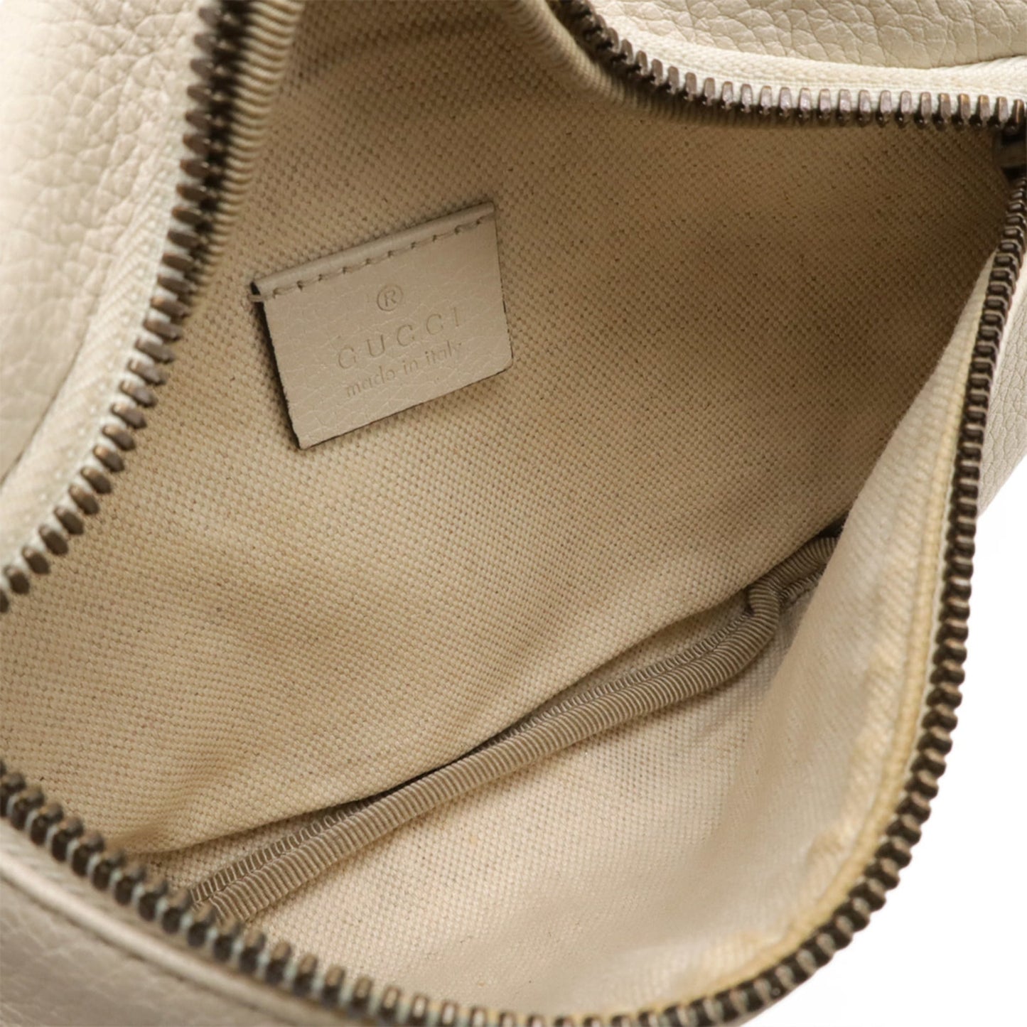Gucci Green Ivory Red Color Leather Sling Bag ( )