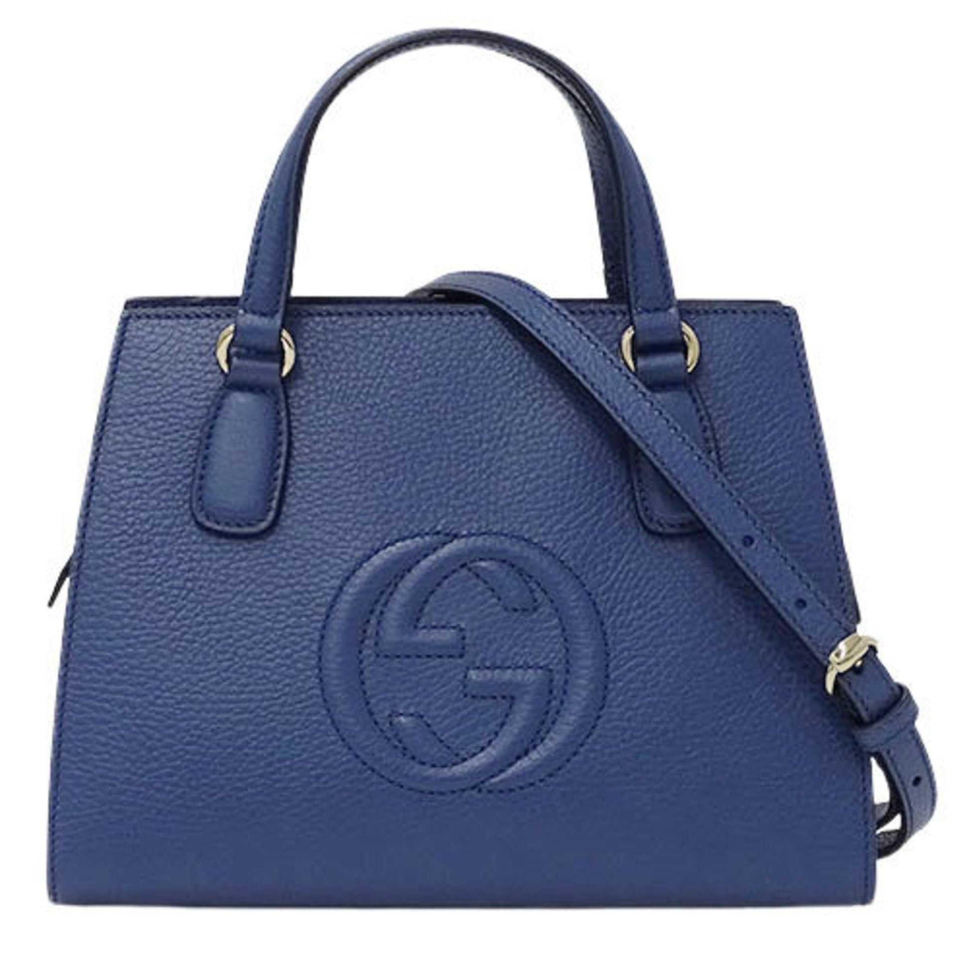 Gucci Soho Blue Leather Shoulder Bag