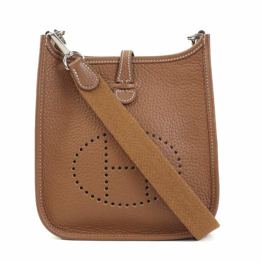 Hermes Gold Taurillon Clemence Leather Shoulder Bag ( )