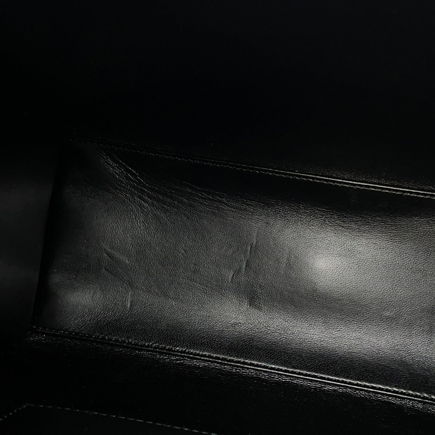 Gucci Black Leather Handbag Shoulder Bag Tote Bag ( )